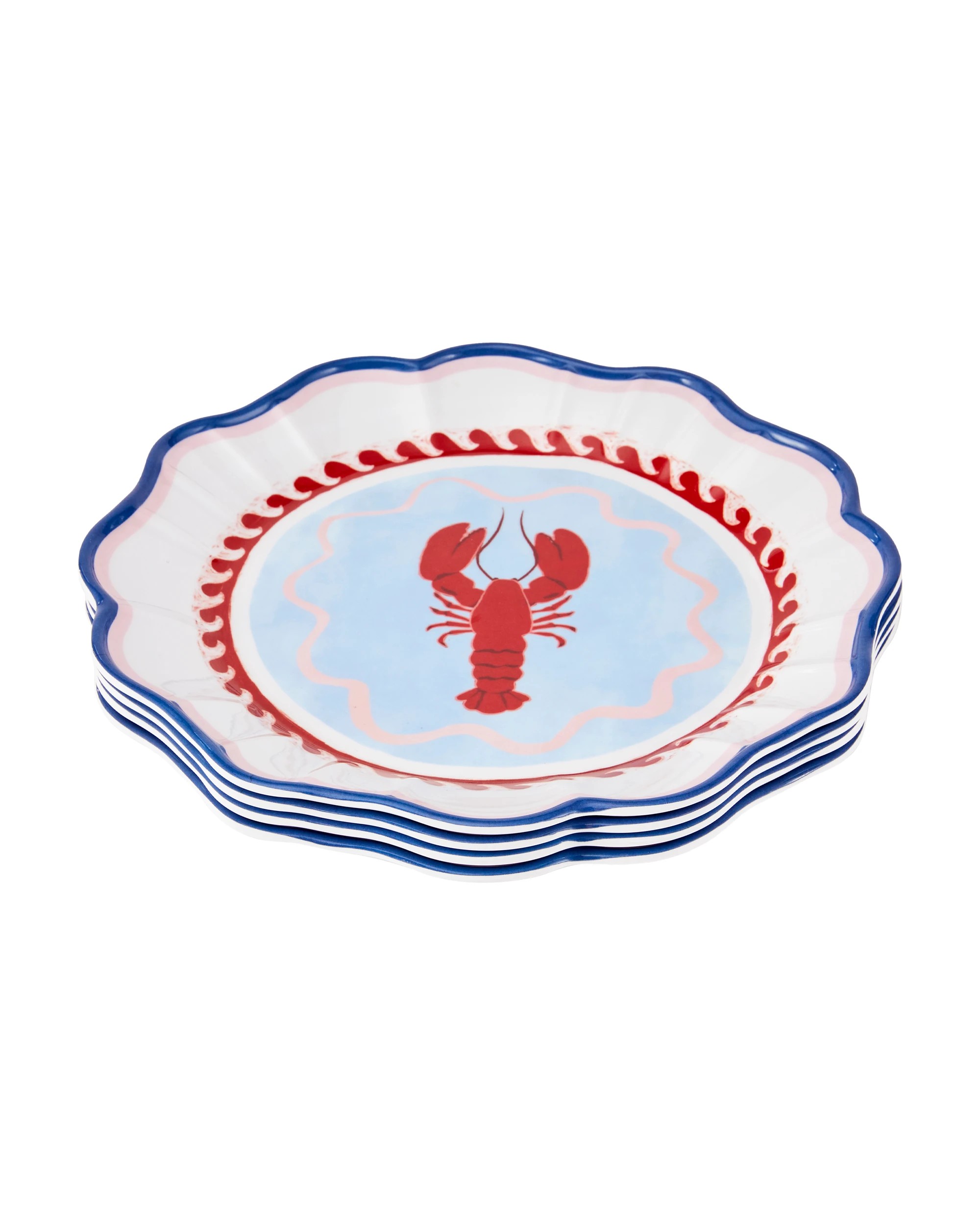 2 4 Pack Sardine Summer Dinner Plates, 2 of 7