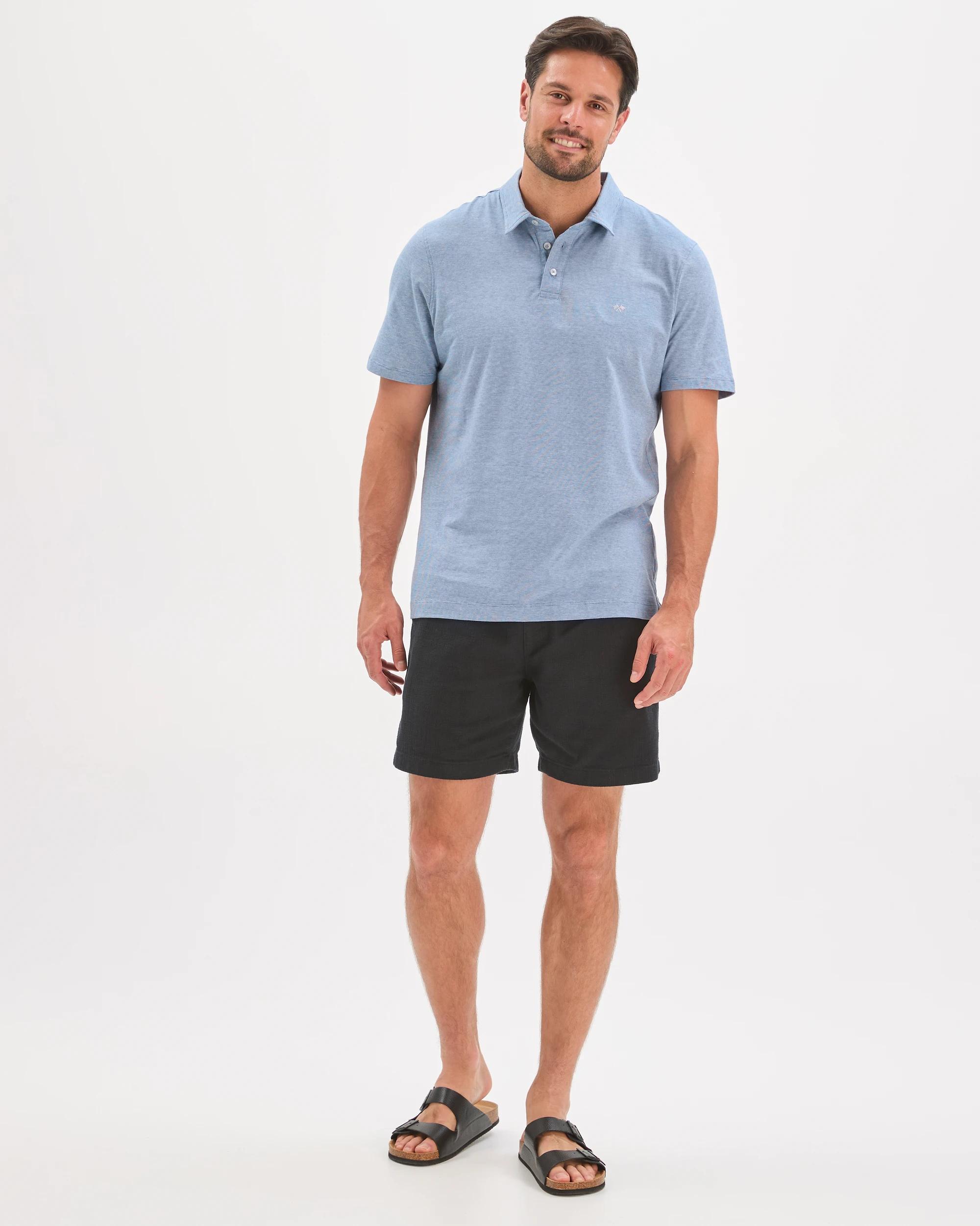 Target Man Australian Cotton Textured Jersey Polo Top - Kmart
