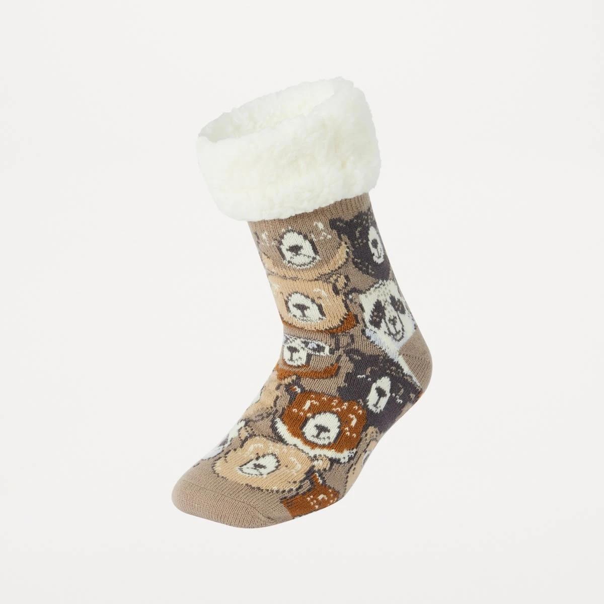 1 Sherpa Lined Home Socks Bearclub, 1 of 3