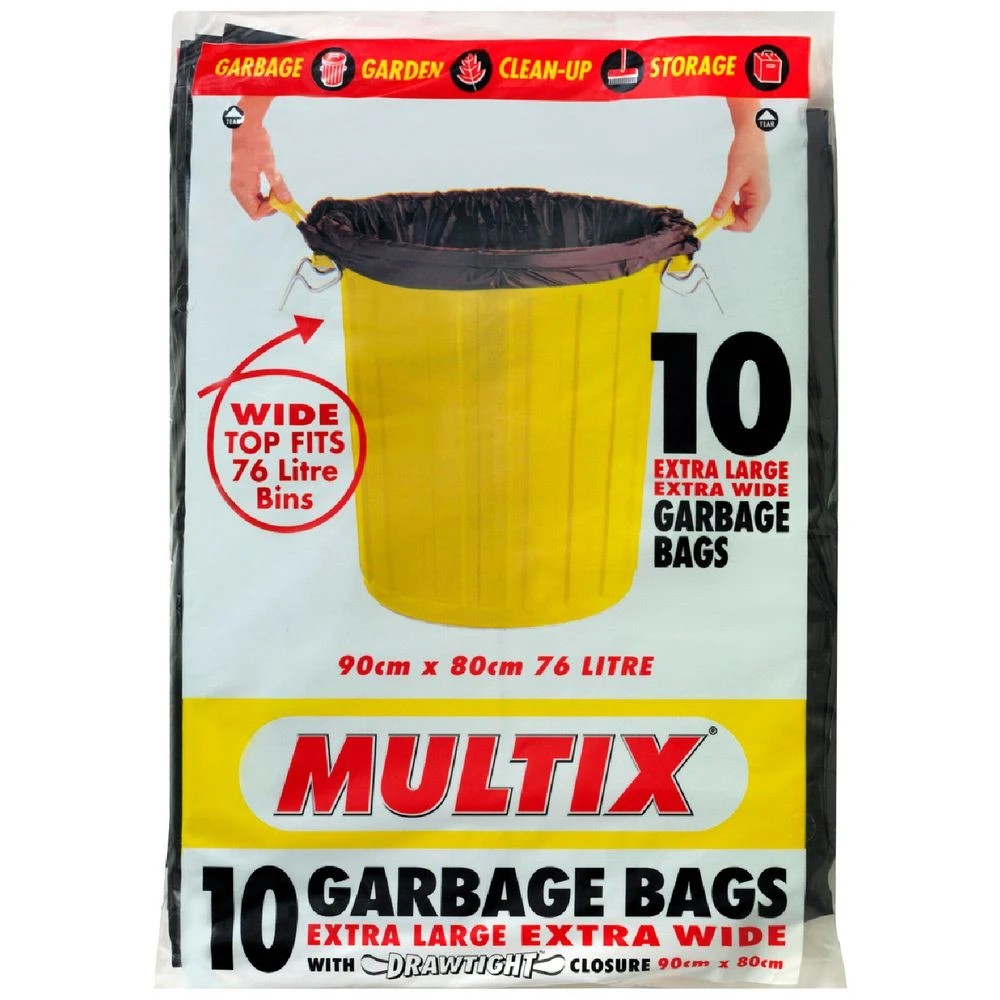 1 Multix Drawstring Bin Liners 76L 10 Pack, 1 of 1