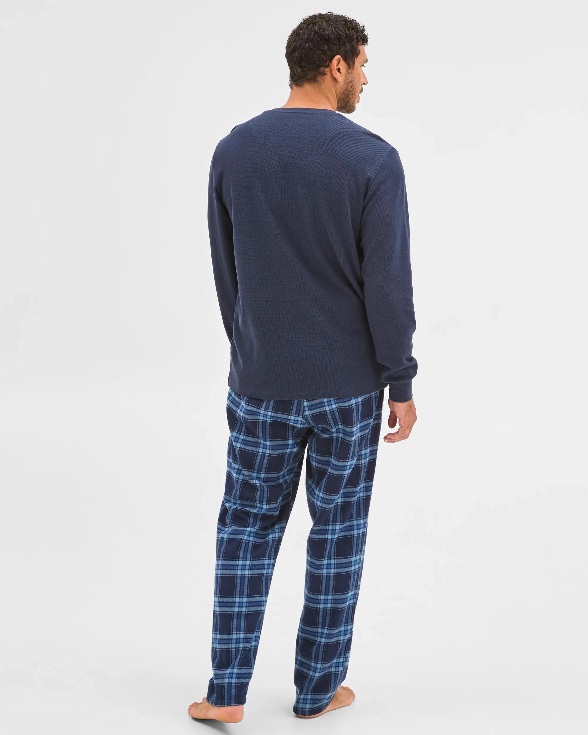 6 Target Man Waffle Flannelette Pyjama Set NAVY, 6 of 7