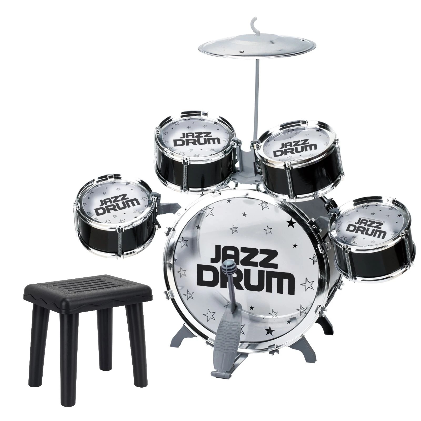 4 Ausway Children Drum Play Set with Stool & Drumsticks Kids Educational Preschool, 4 of 7