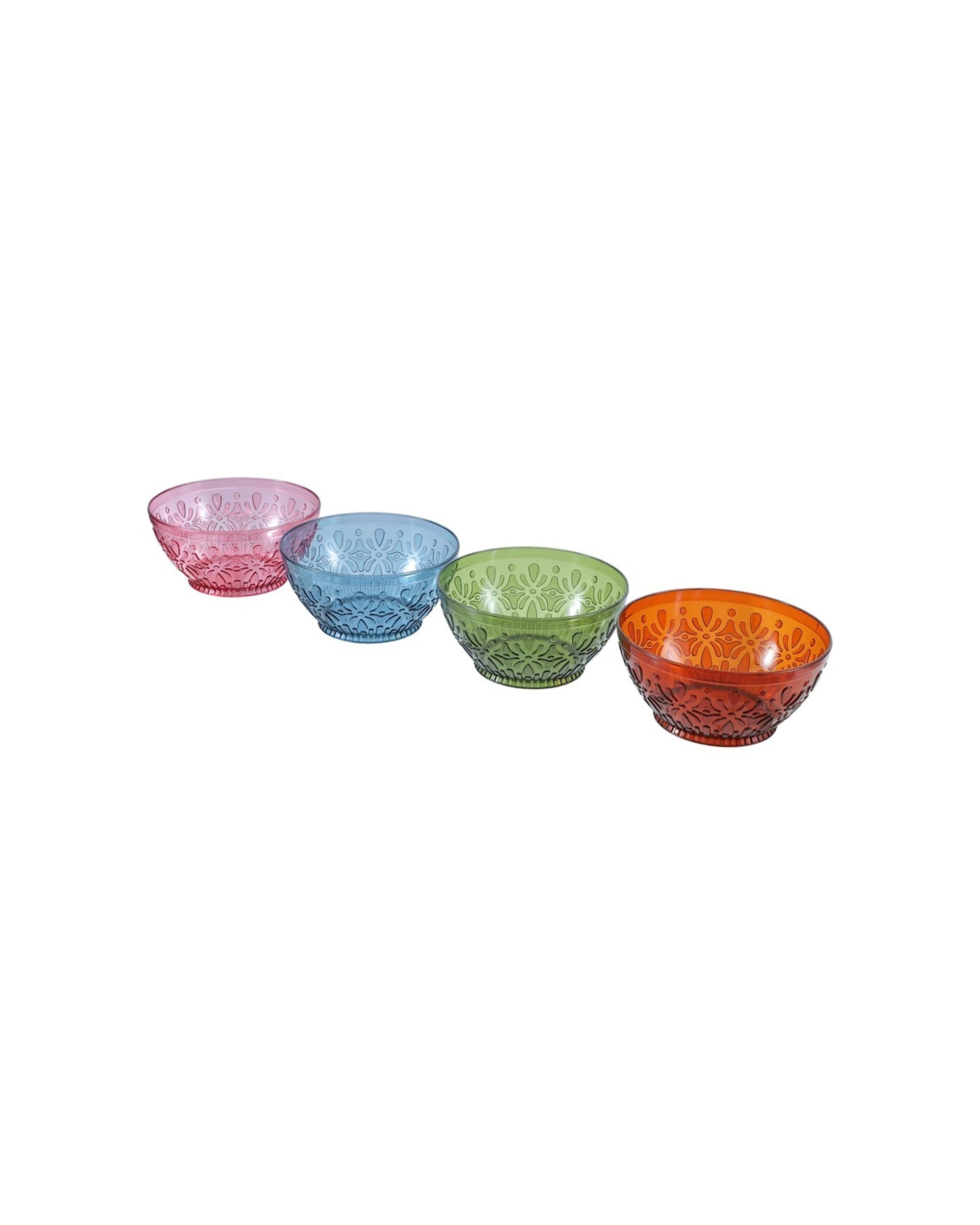 2 Lemon & Lime 8PK Floral Deco 24cm Serving Plastic Bowl Durable Indoor - Multi, 2 of 7