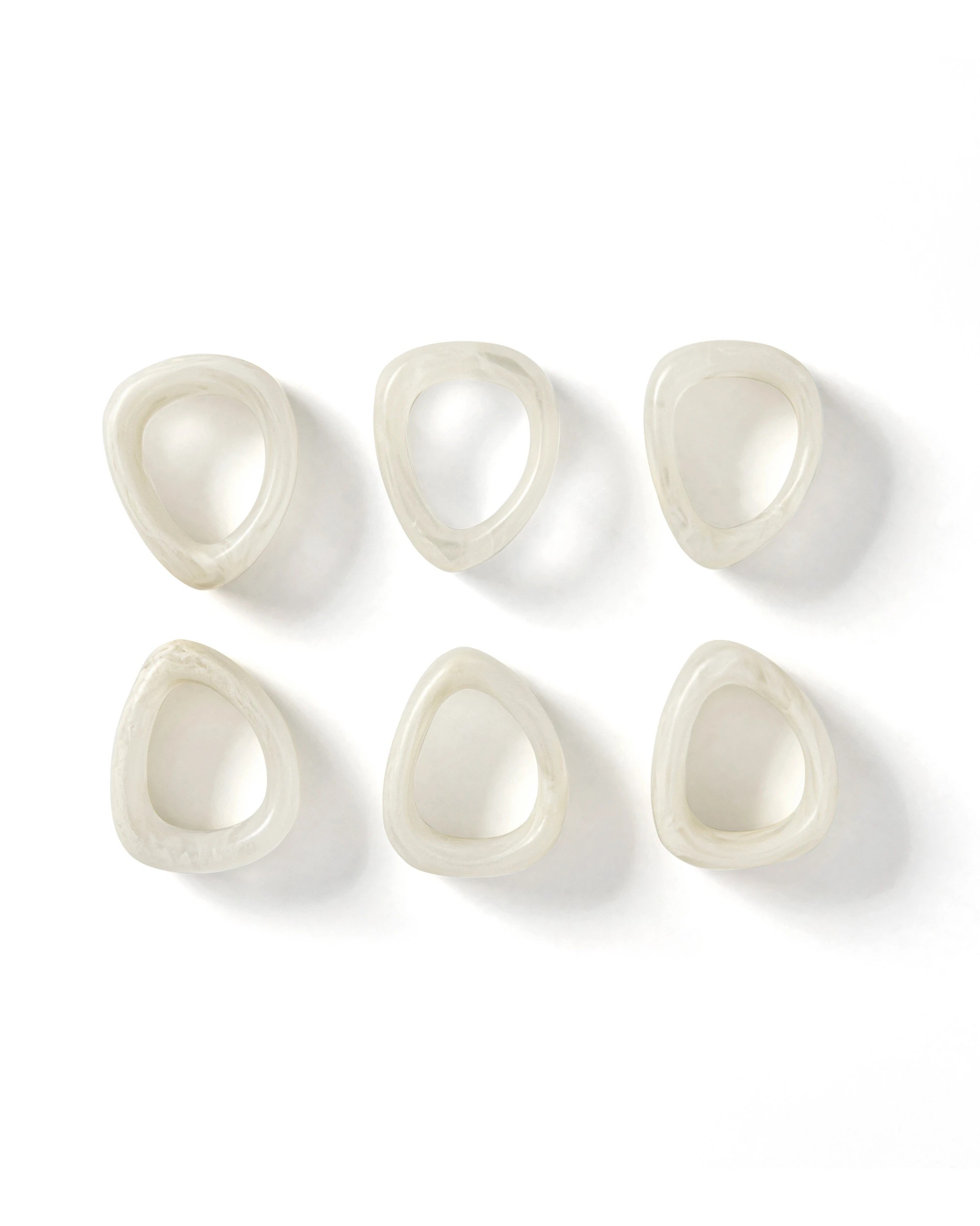 3 Cadence & Co. Chianti Resin Napkin Rings Set of 6 - Vanilla, 3 of 6