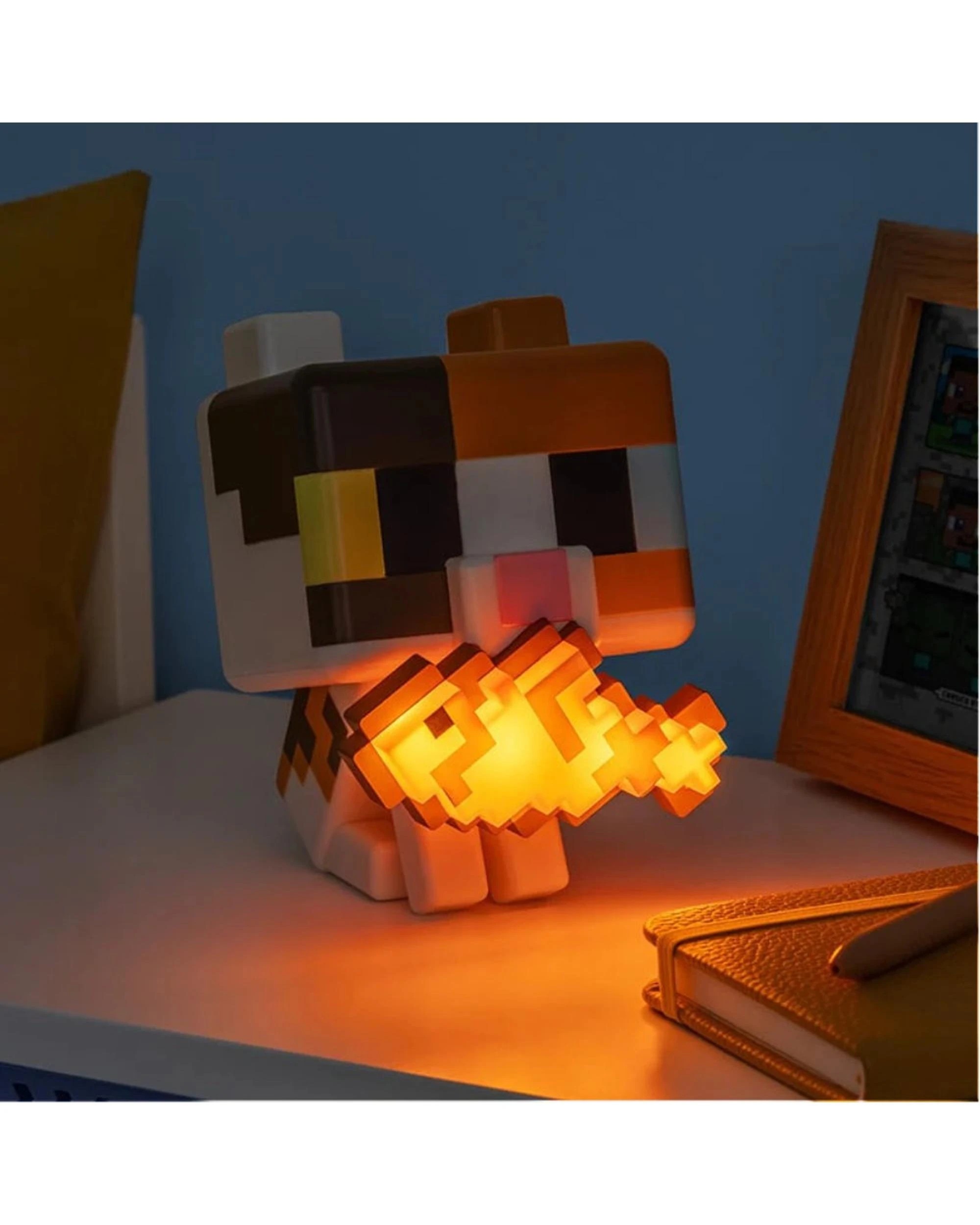 3 Paladone GloBuddies Minecraft Cat Light, 3 of 5