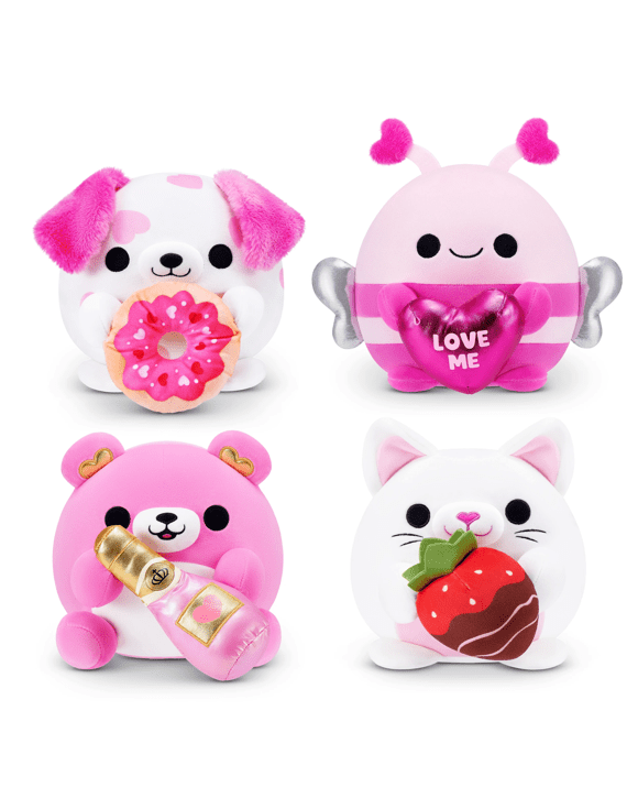 20cm Zuru Snackles Valentines Edition Plush - Assorted