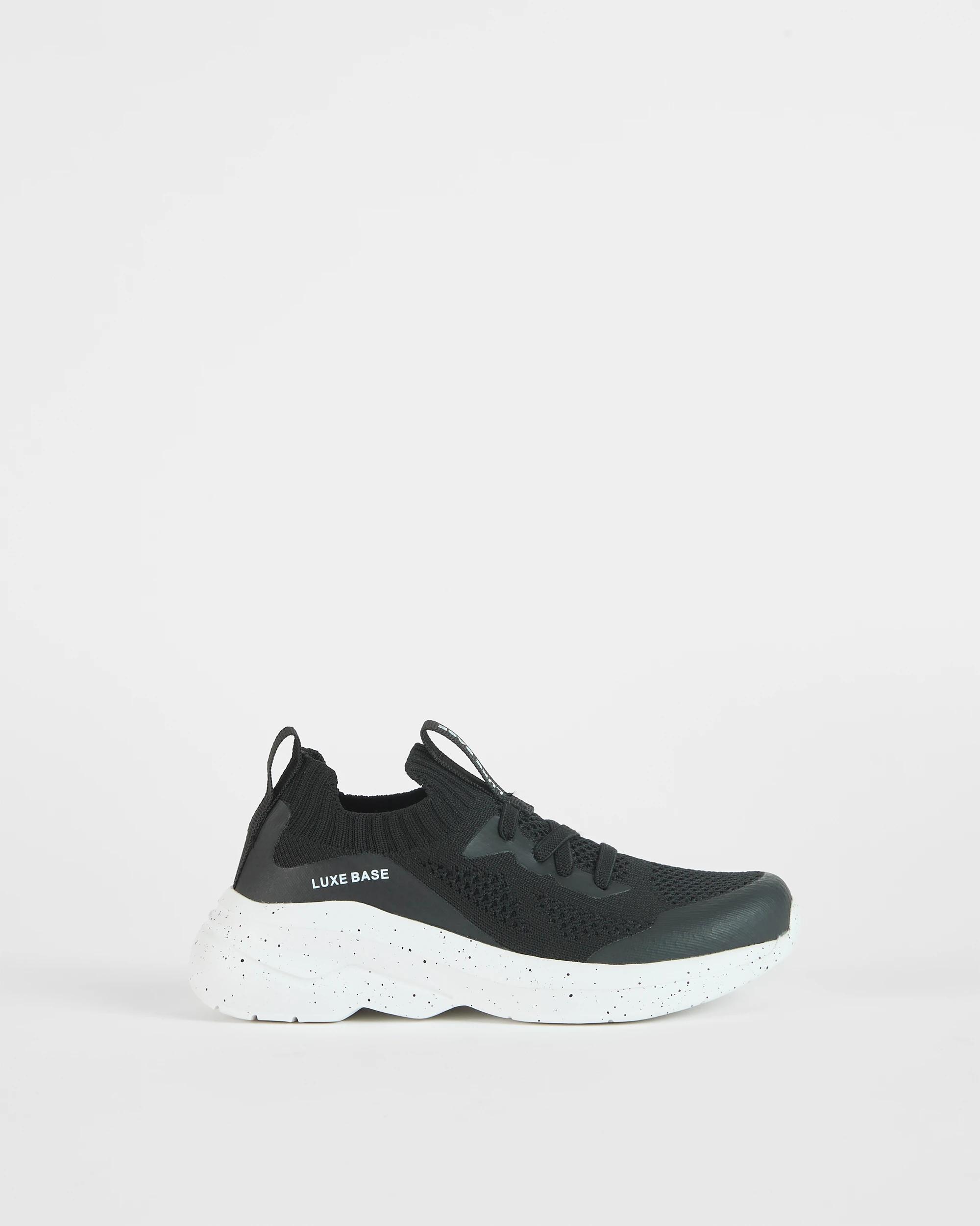 1 Target Kids Textured Knit Sneakers BLACK, 1 of 3