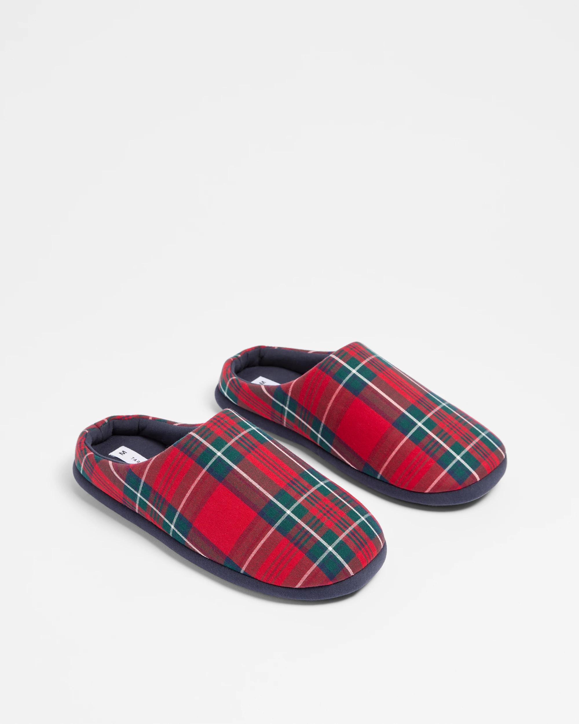 3 Target Mens Novelty Christmas Checkered Slipper Scuff NAVY, 3 of 3
