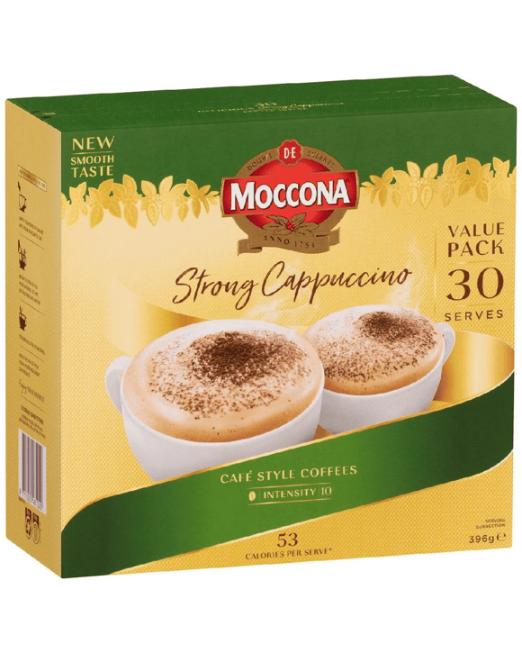 Moccona Strong Capuccino Sachets 30 Pack