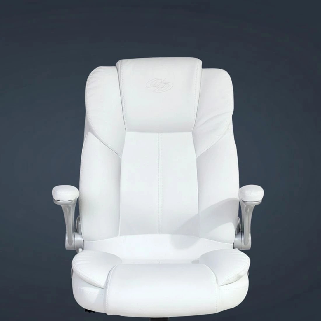 5 Artiss Executive Office Chair Leather Tilt - White, 5 of 9