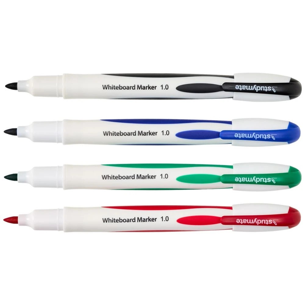 4 Studymate 1mm Whiteboard Marker Assorted 4 Pack, 4 of 8