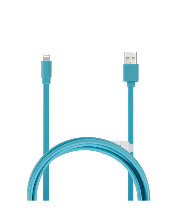 Lightning Cable - 1m Noodle Aqua