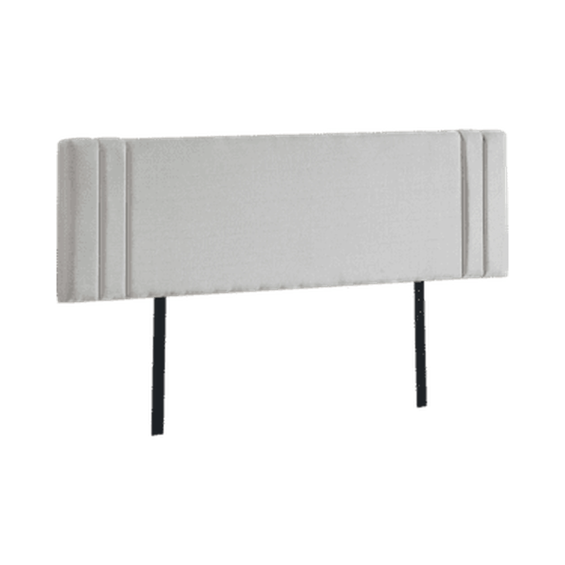 1 Palermo Linen Fabric Headboard — Designer Stitched, Adjustable Height (Beige/Grey) - Beige, 1 of 3