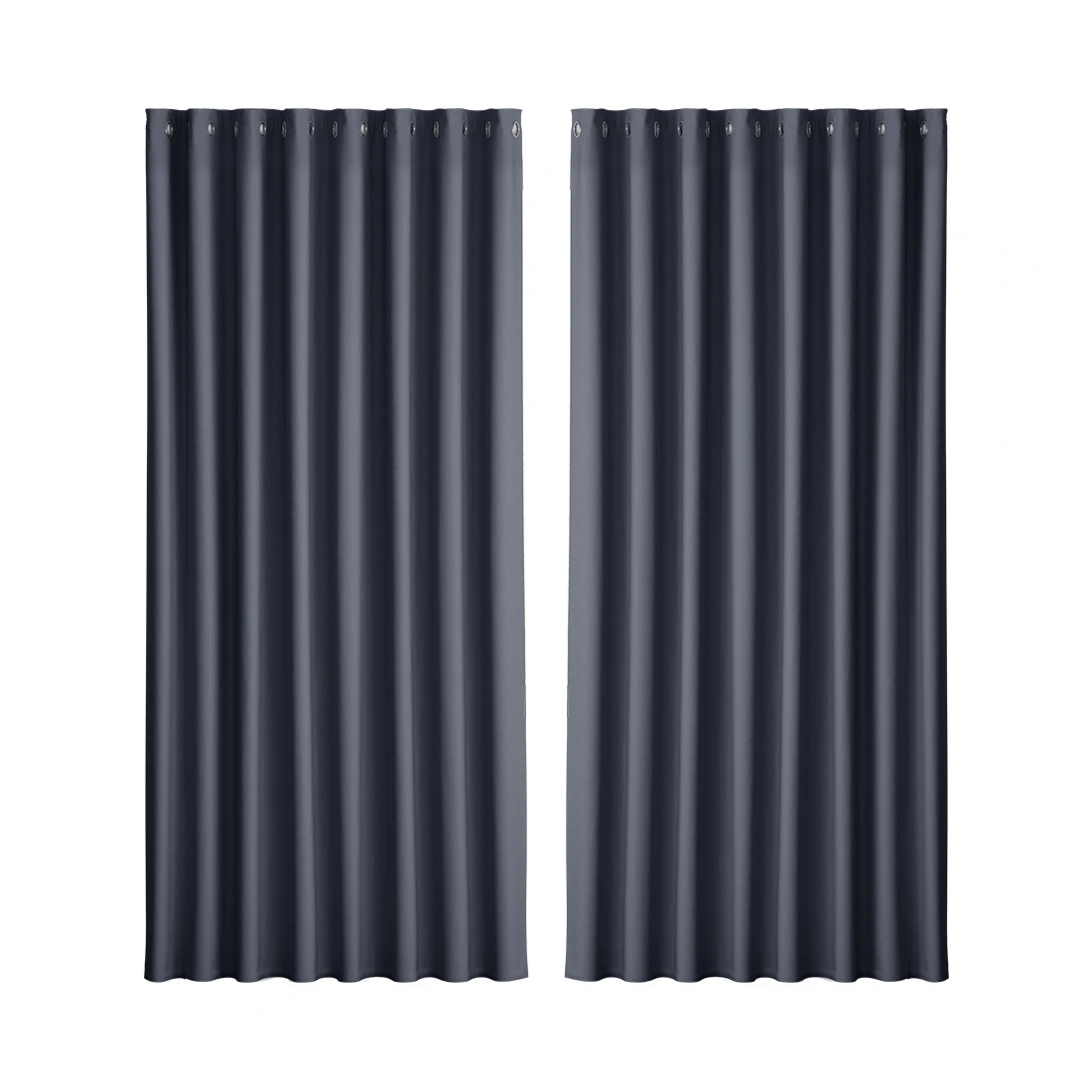 1 Artiss 2X Blockout Curtains Eyelet 300x230cm - Black, 1 of 6