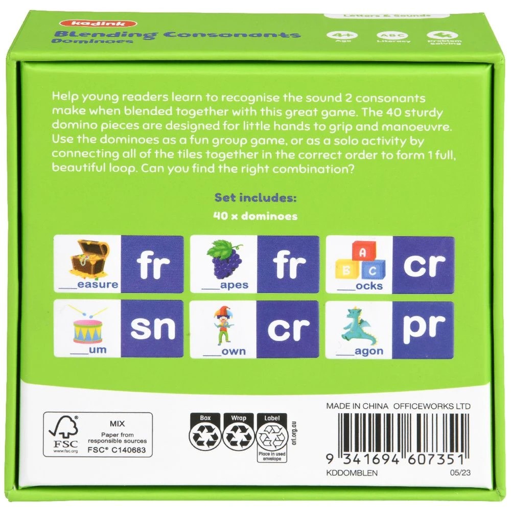 3 Kadink Dominoes Blending Sounds 40 Pack, 3 of 5