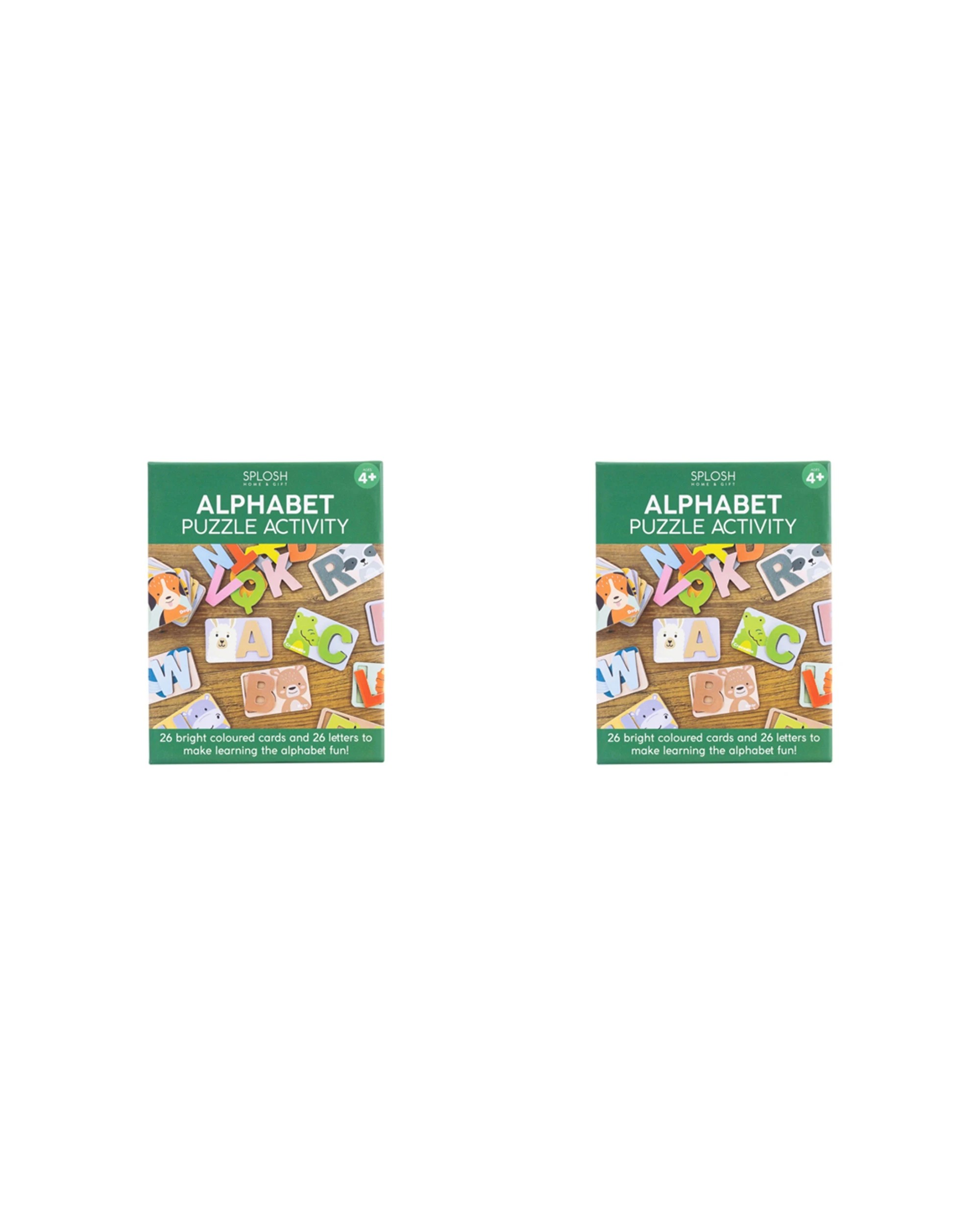 1 Splosh 2x 26pc Alphabet Puzzle Activity Learning Cards Kids Game - Green, 1 of 6