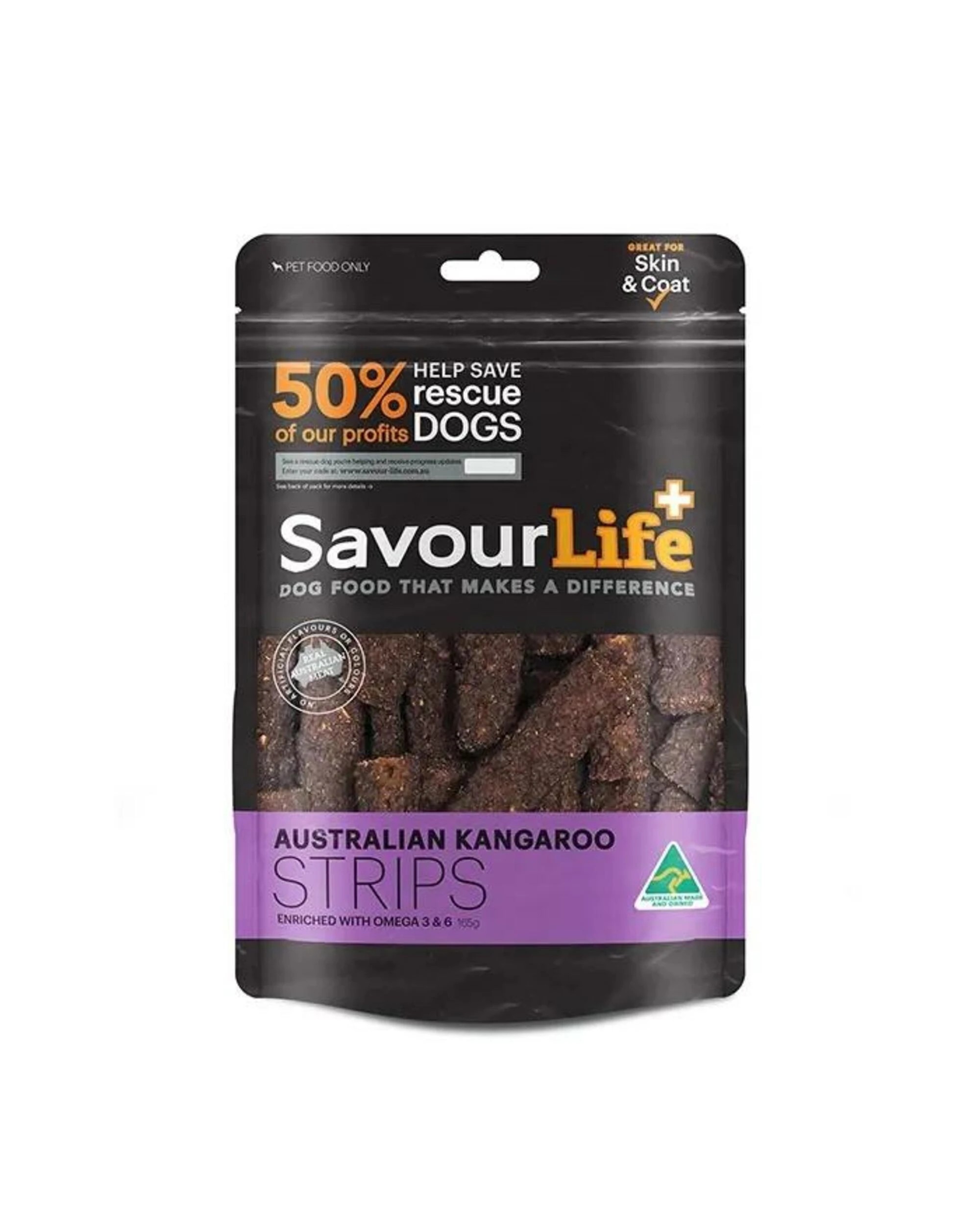 1 Savourlife Australian Kangaroo Strips 165g, 1 of 2