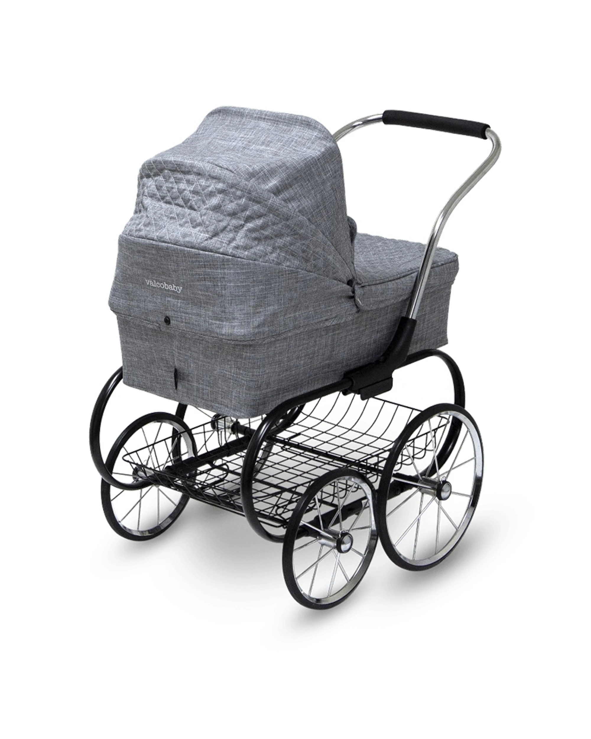 1 Just Like Mum Royale Doll Stroller Durable Nostalgic Design Large Size Easy - Grey, 1 of 7