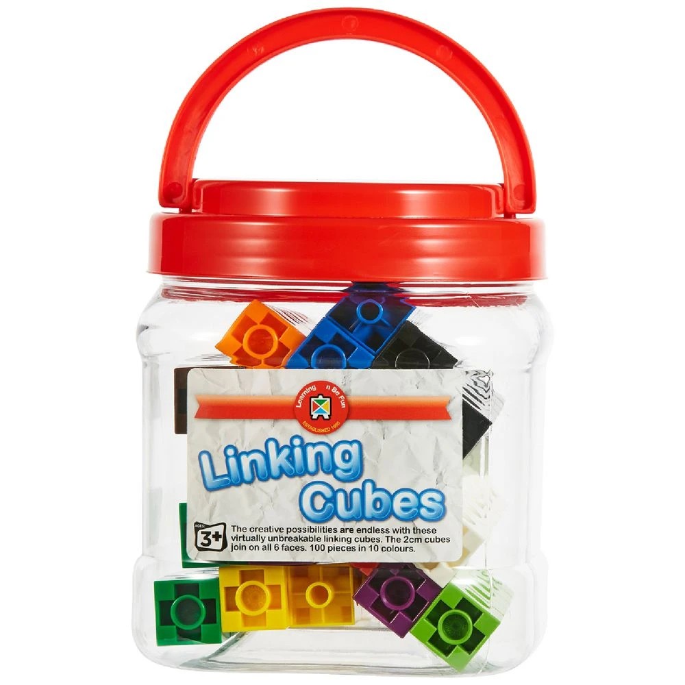1 Learning Can Be Fun Linking Cubes Jar of 100, 1 of 2