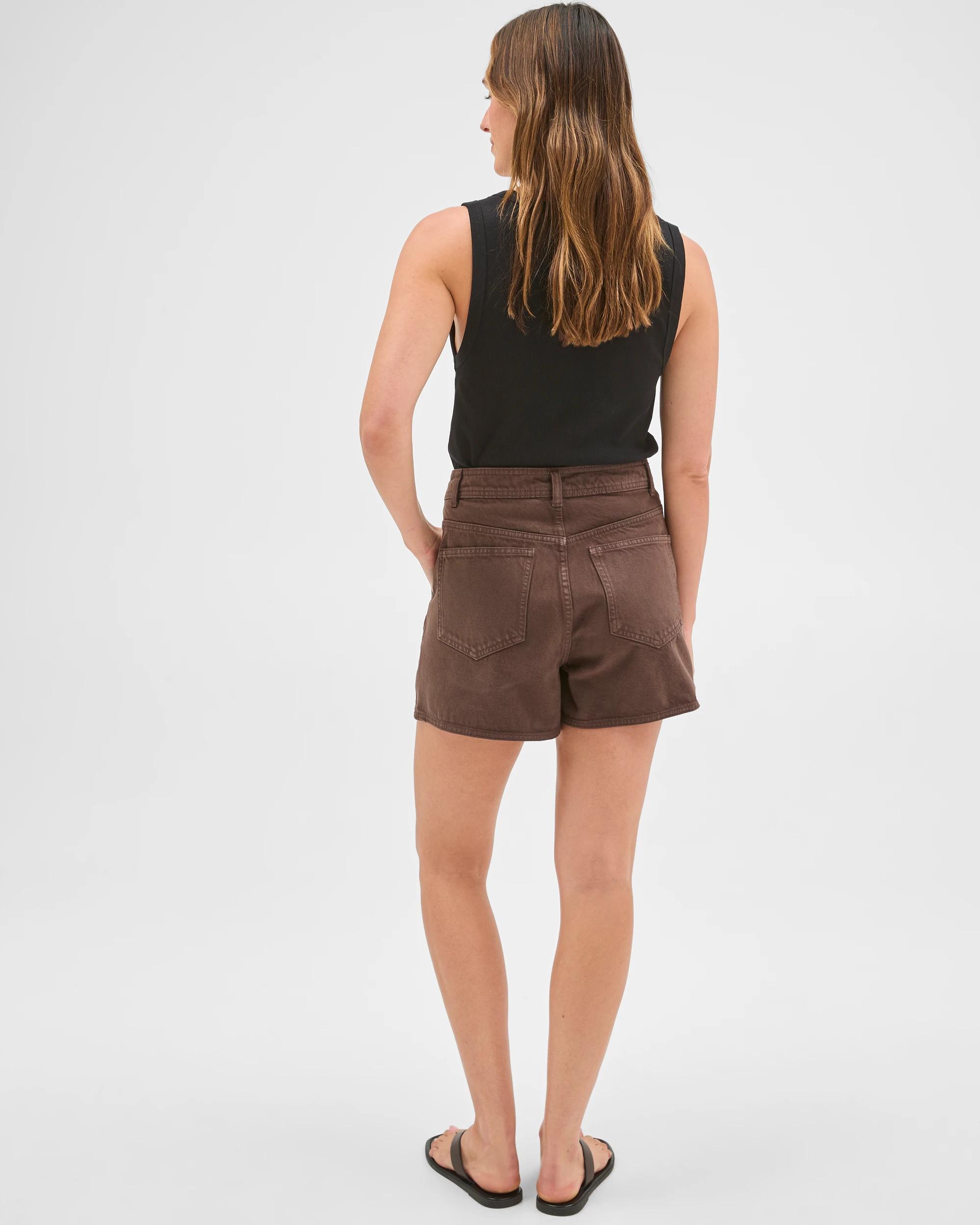 6 Target Denim Cotton Rich Wrap Front Denim Skort COFFEE BEAN, 6 of 6