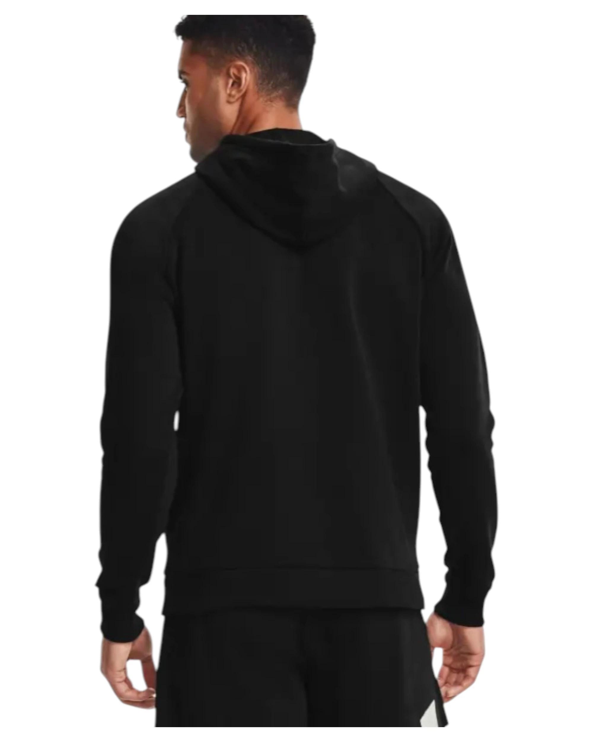2 Under Armour Mens Ua Rival Fleece Big Logo Hoodie Sweatshirt Black BLACK, 2 of 6