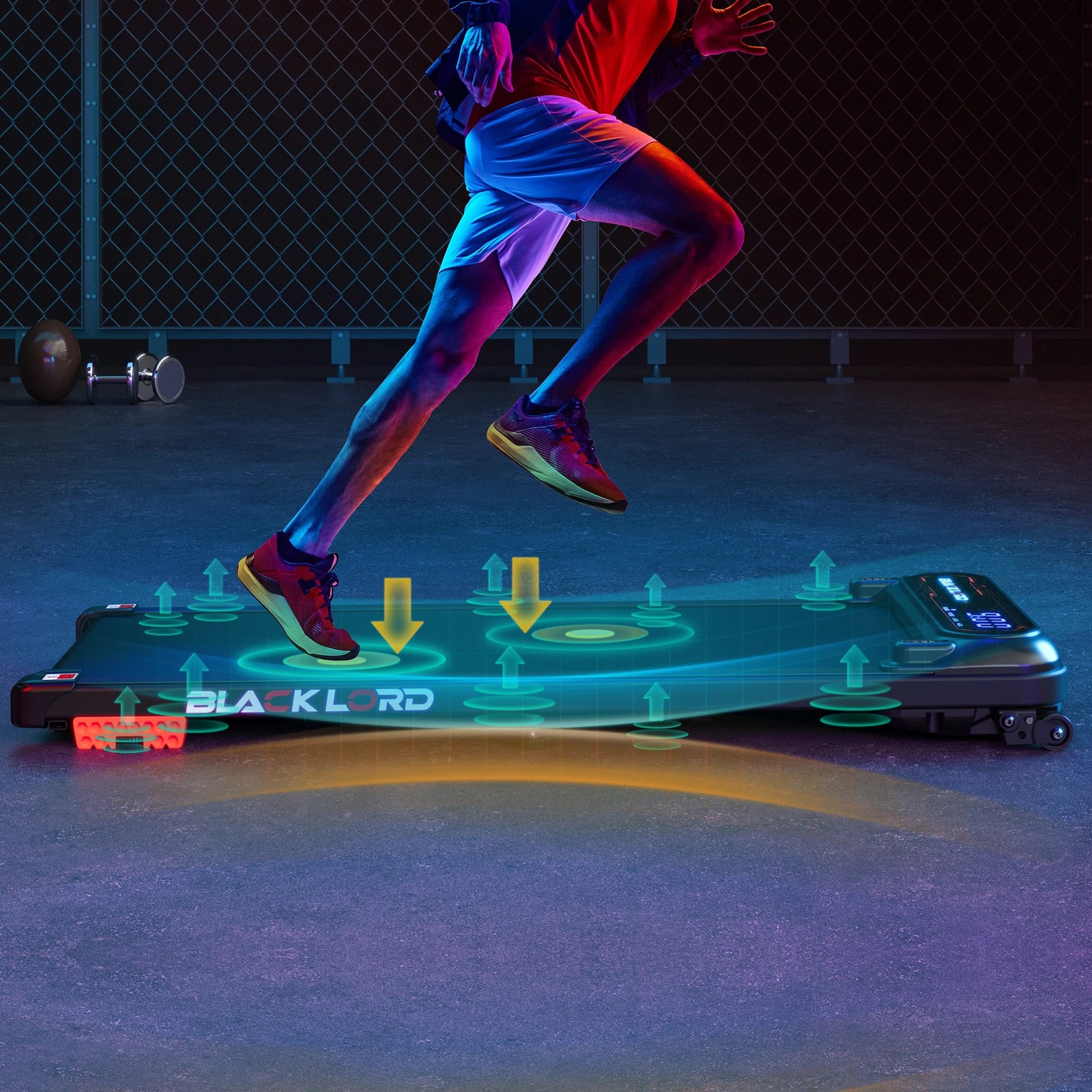 5 Black Lord Treadmill Electric Walking Pad Incline Shock Absorbers Gym - Black, 5 of 10