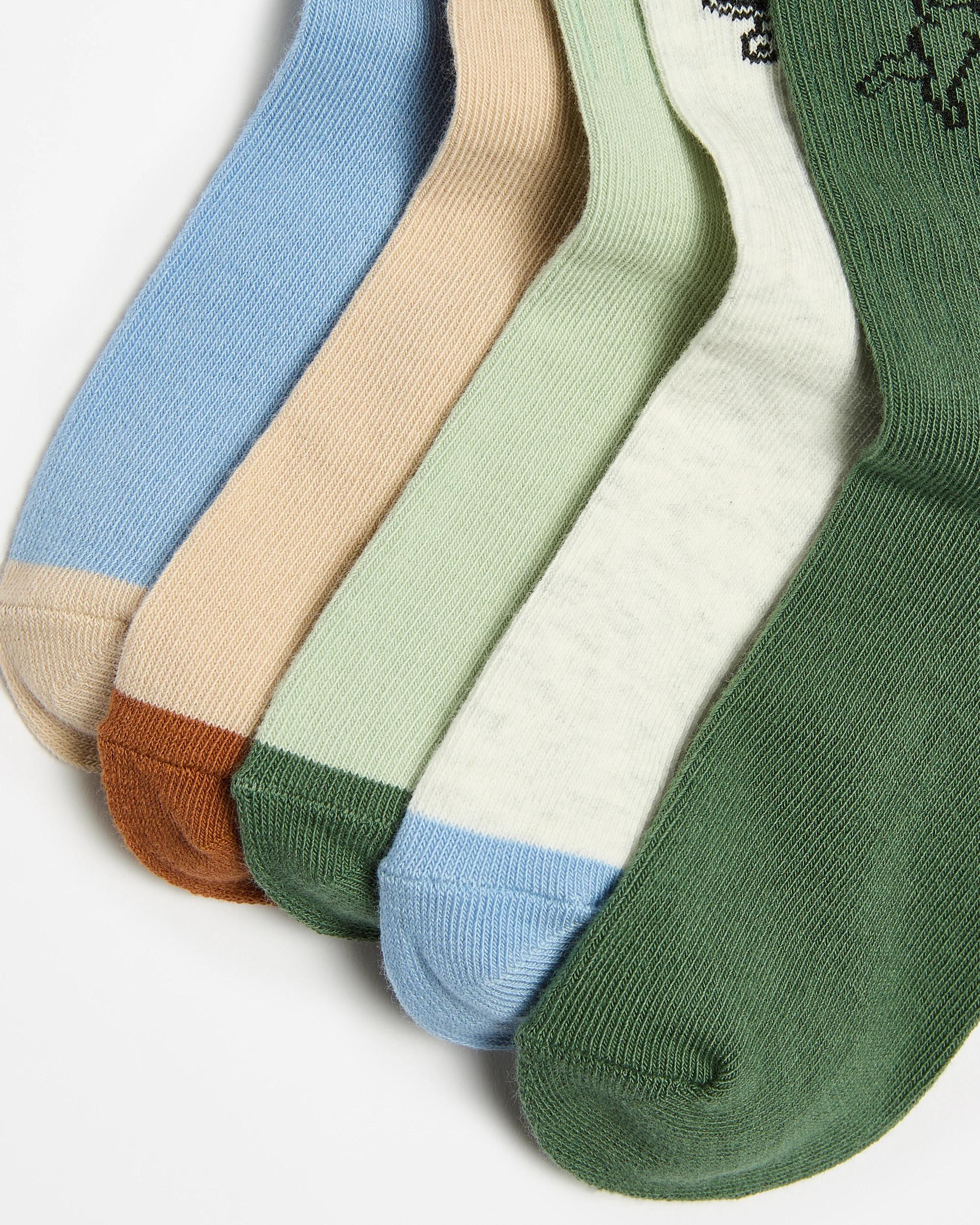 2 Australian Cotton Blend Boys Crew Cut Socks 5 Pack - Maxx DOGS, 2 of 3