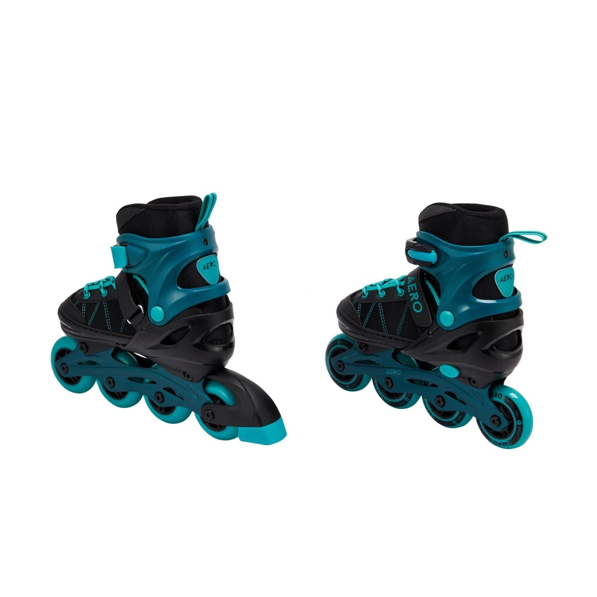 5 Inline Skates - Black and Teal, Size 2 to 4, 5 of 7