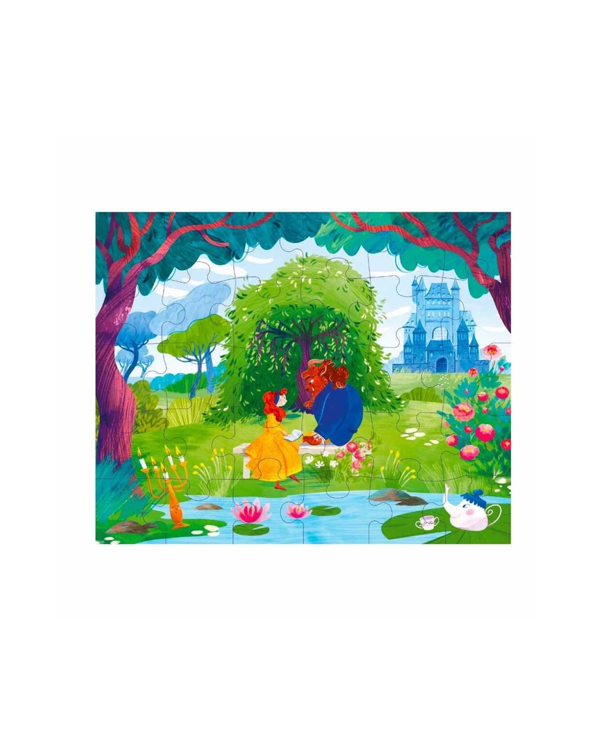 3 Sassi 30pc Fairy Tale Puzzle & Story Book Kids Activity Set Beauty The Beast - Blue, 3 of 4