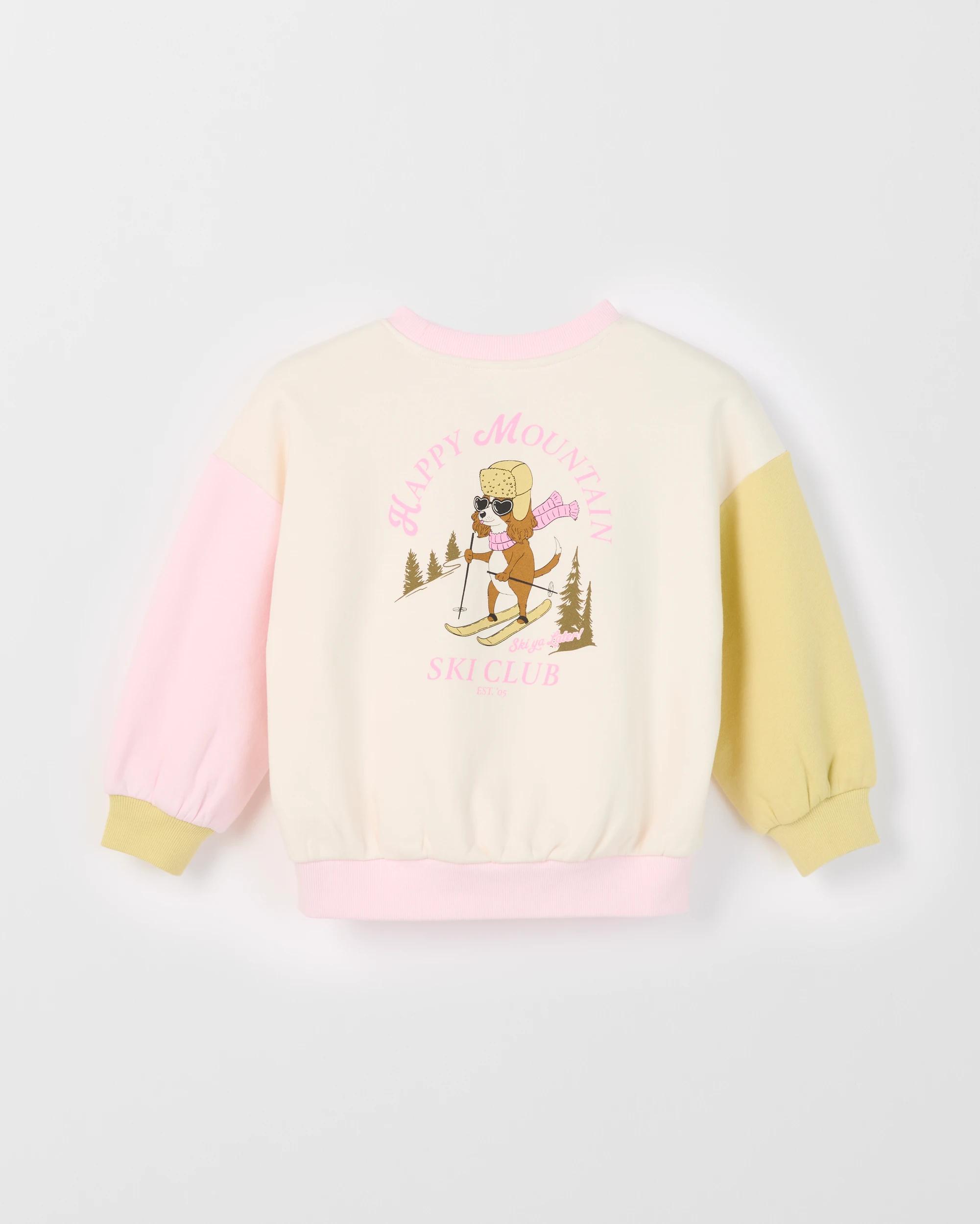 7 Target Kids Australian Cotton Blend Loose Fleece Jumper SKI DOG MULTI, 7 of 7