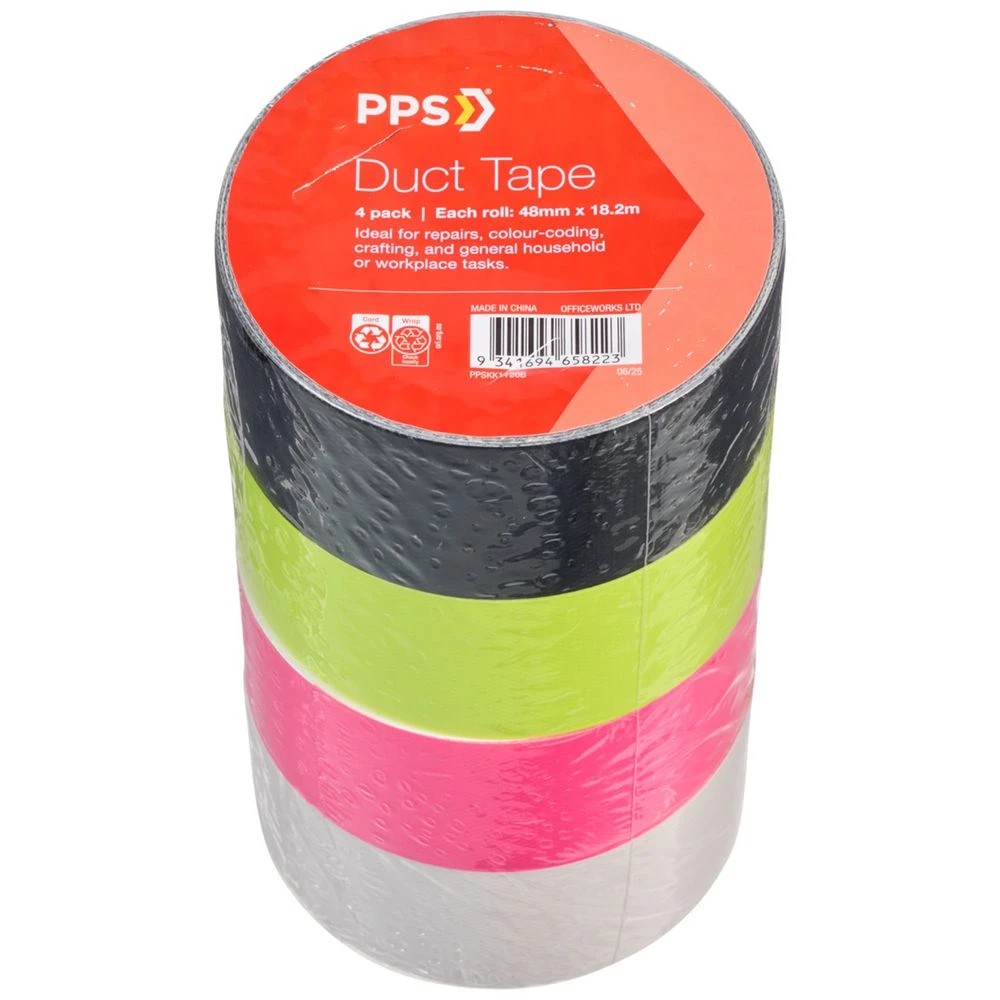 1 PPS Duct Tape 48x18.2m 4 Pack, 1 of 3