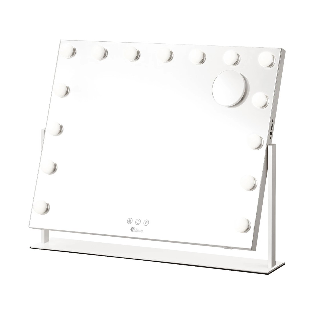 1 Oikiture Led Makeup Mirror Bluetooth Rotation 62x50cm Hollywood Vanity Mirrors
 - White, 1 of 8