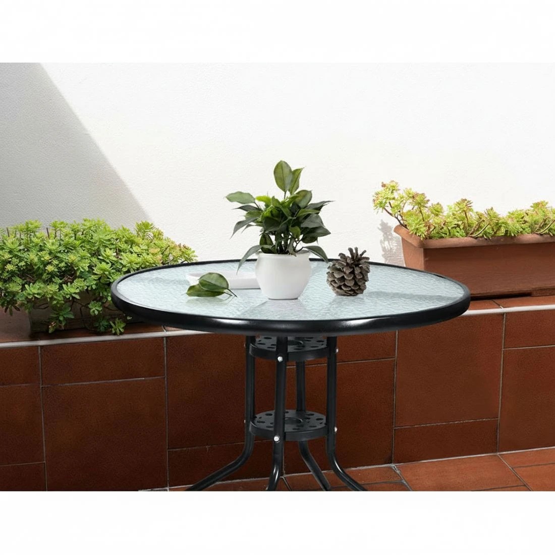 4 Gardeon 3PC Bistro Set Outdoor Furniture Rattan Table Chairs Cushion Patio - Black, 4 of 5