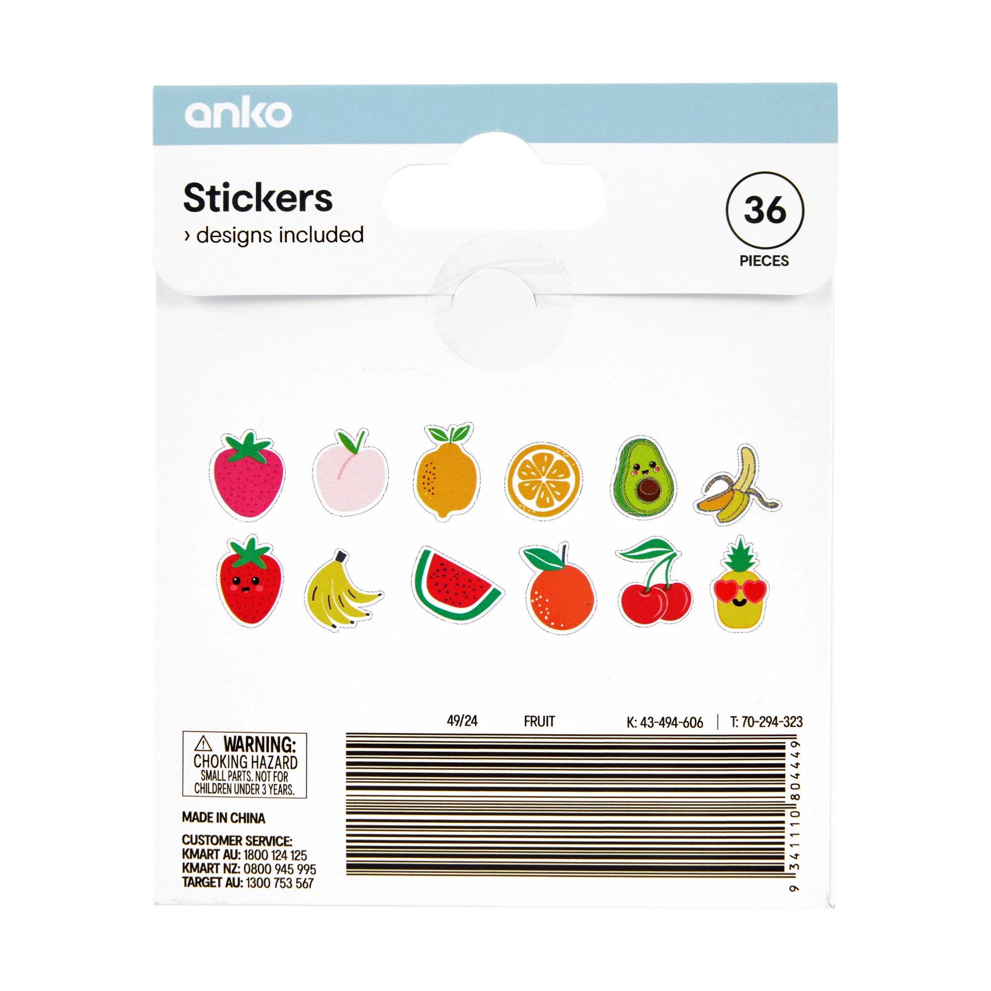 3 36 Piece Stickers - Fruits, 3 of 3