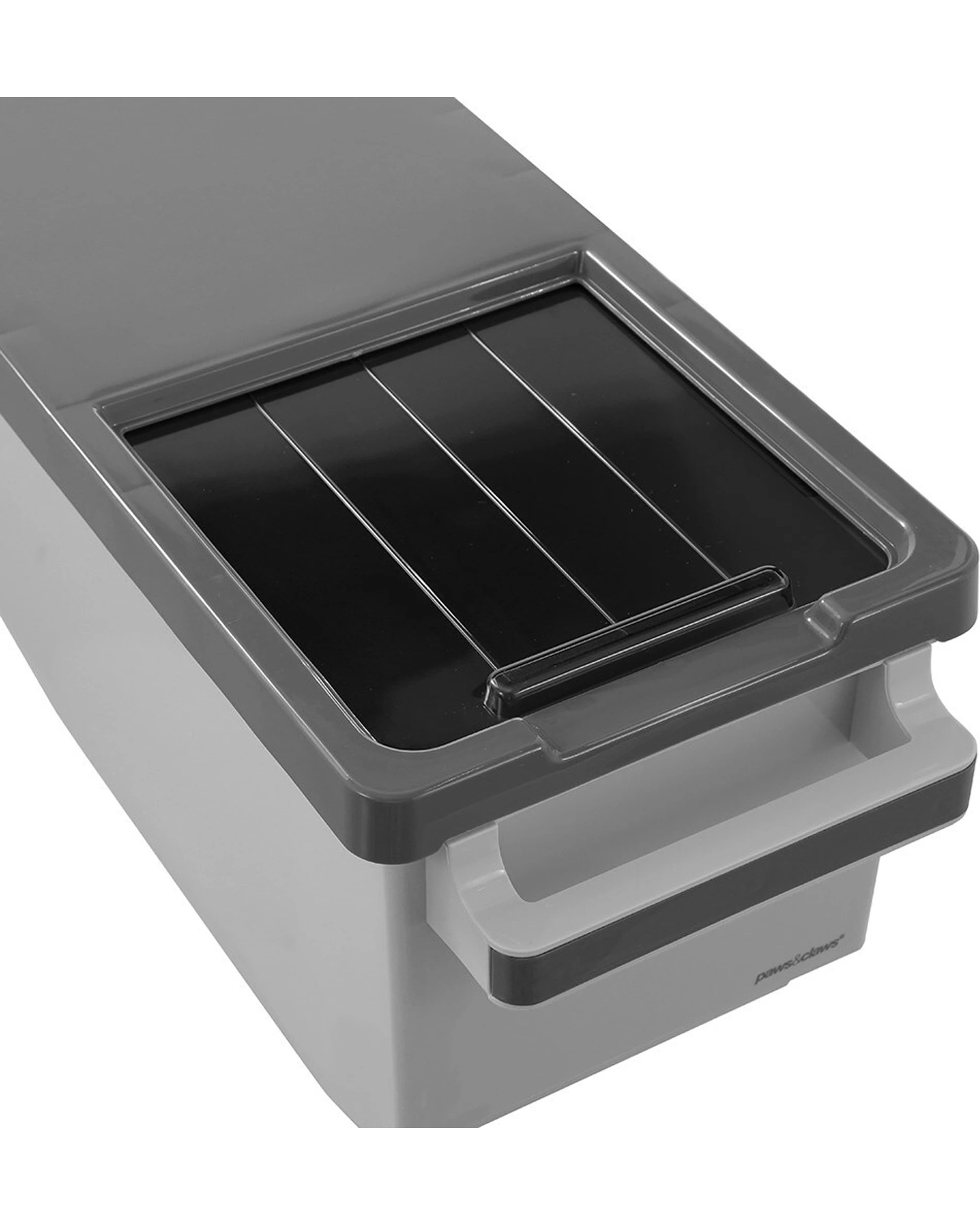 3 Paws And Claws Pet Food Storer Container 12 Litre BPA Clip Lock Lid - Grey, 3 of 6