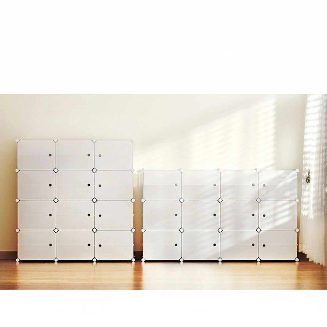 5 Artiss Shoe Rack DIY 12 Storage Cube Stackable - White, 5 of 5