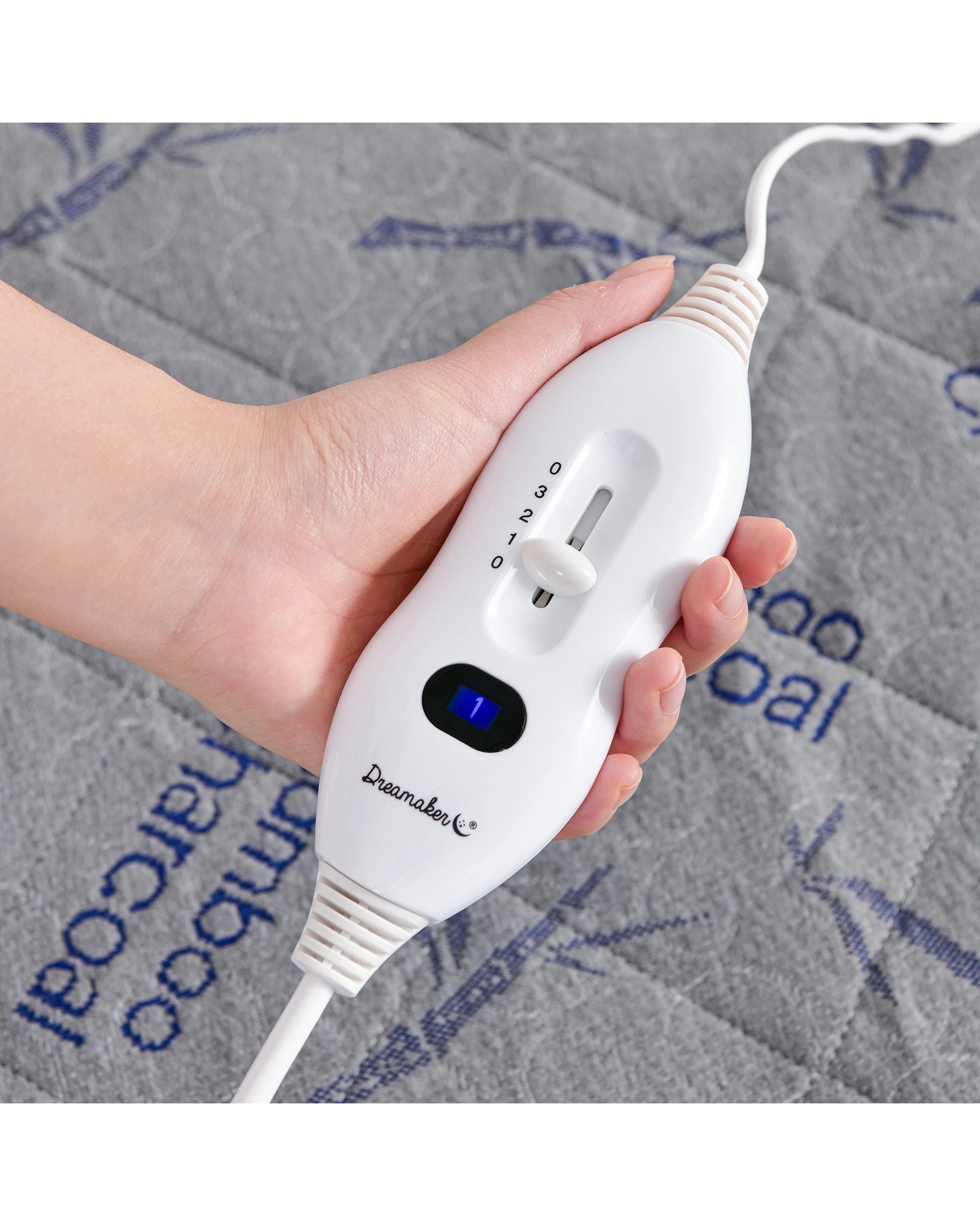 5 Dreamaker Bamboo Charcoal Quilted Electric Blanket - King Bed - Grey, 5 of 7