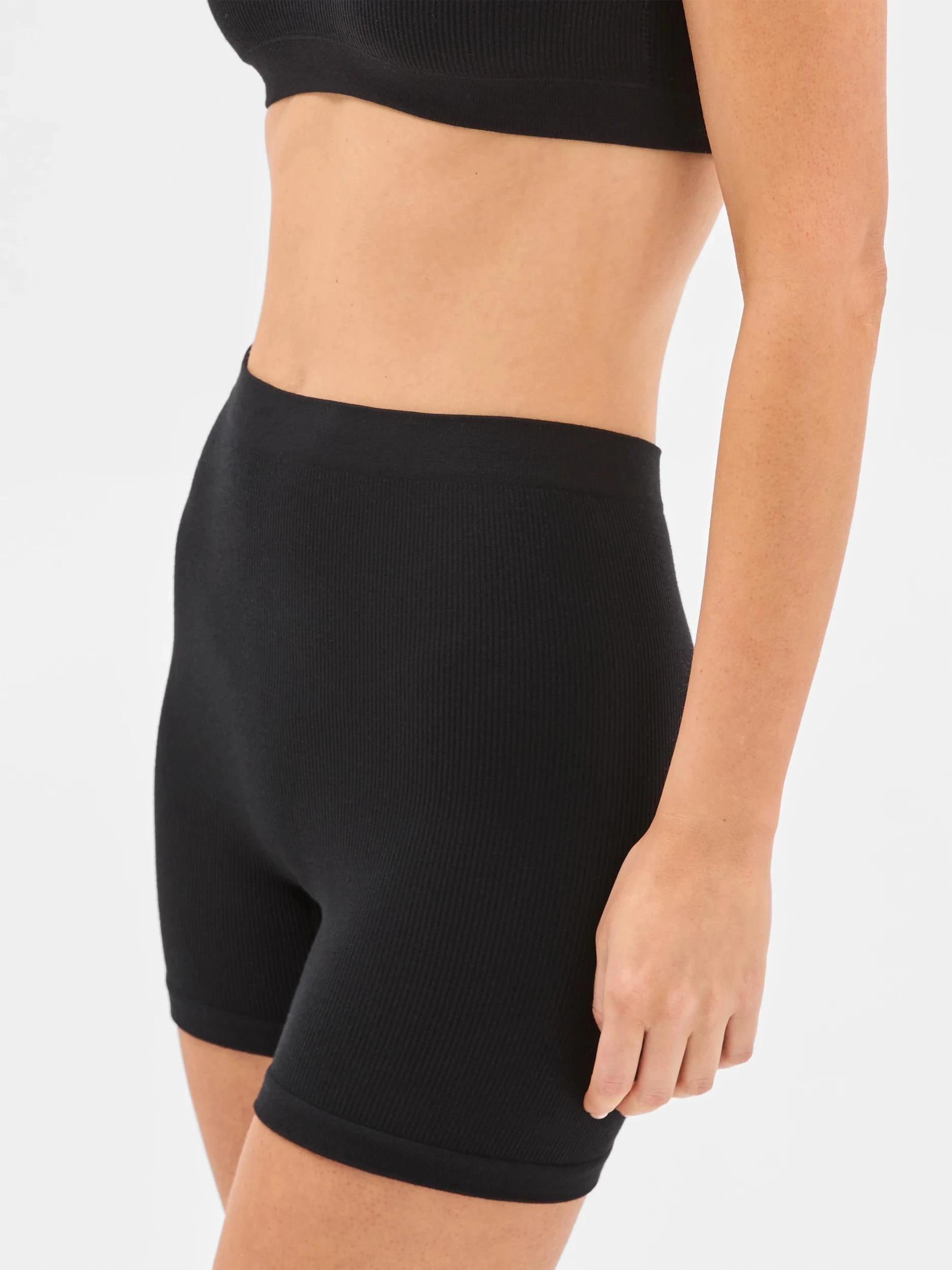 3 Target Woman Womens Bamboo Rib Shorts Brief BLACK, 3 of 4