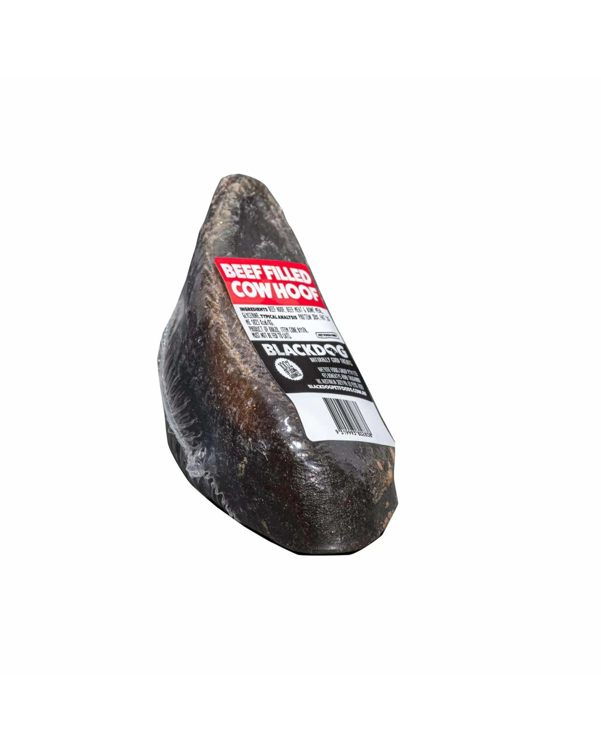 1 Black Dog Filled Cow Hoof - Beef, 1 of 1