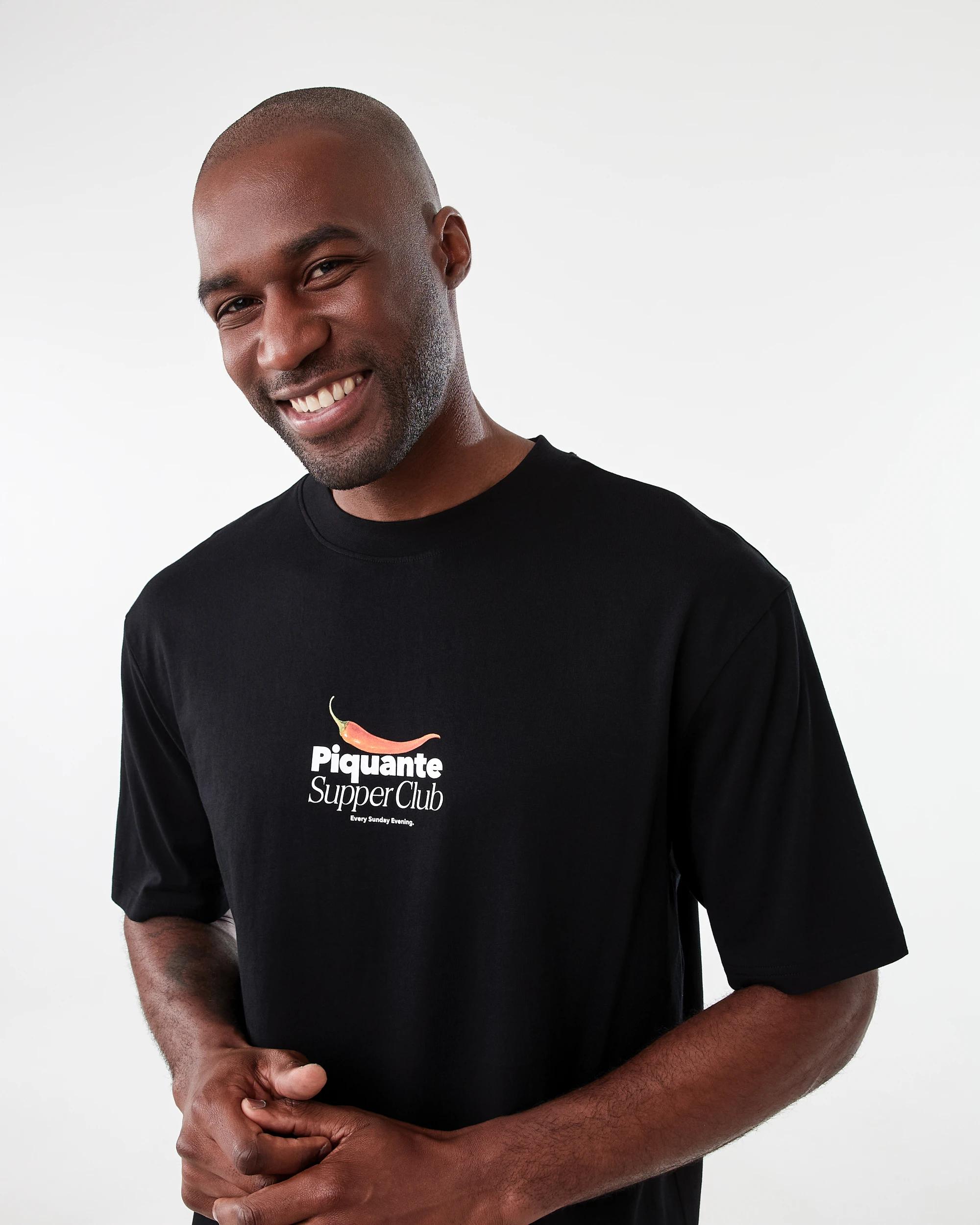 4 Oversized Print T-shirt Blk Piqnte, 4 of 7