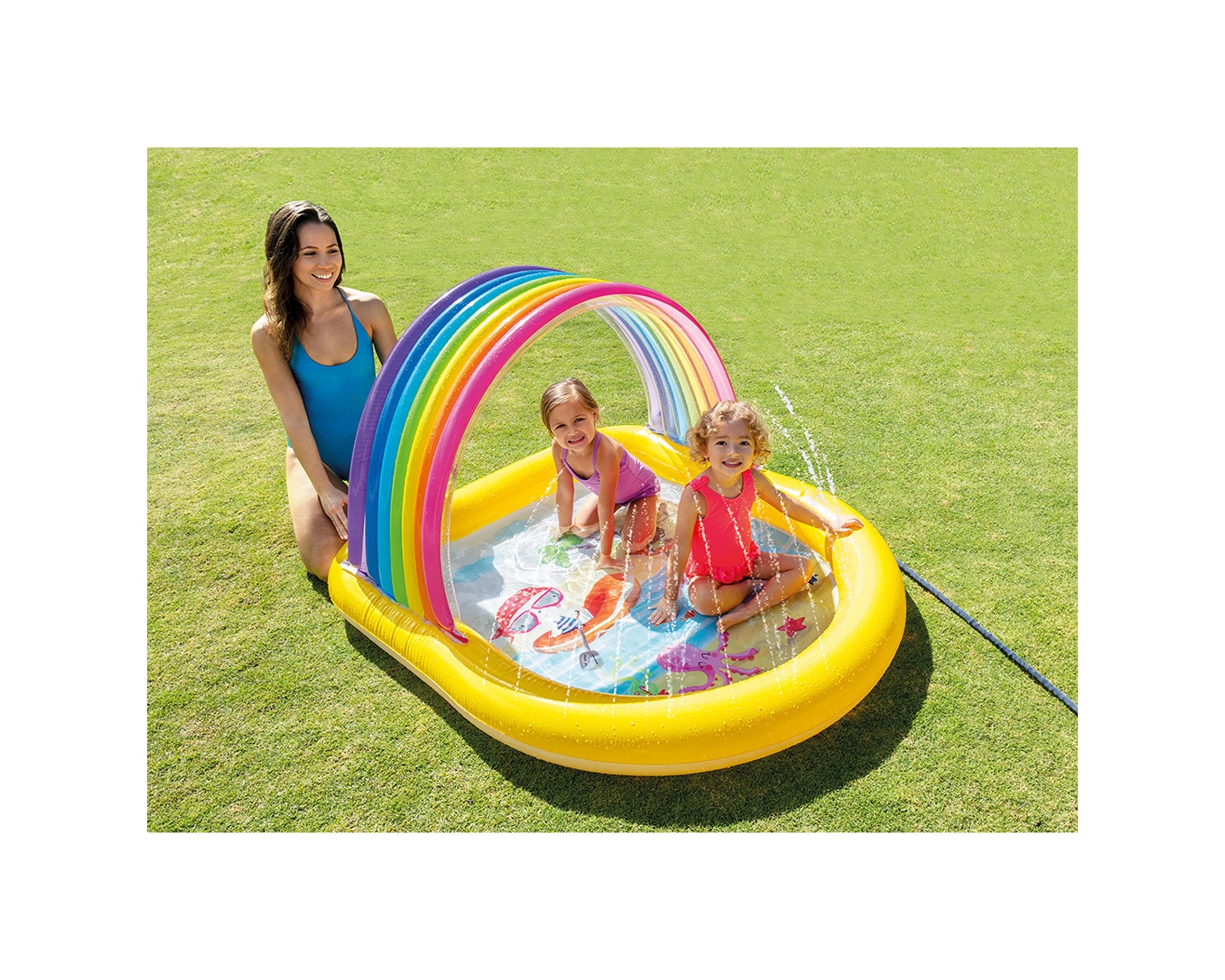 2 INTEX Rainbow Arch Spray Pool Inflatable Kid Pool Vinyl 58 X 51 X 34 Inch - Multi, 2 of 2