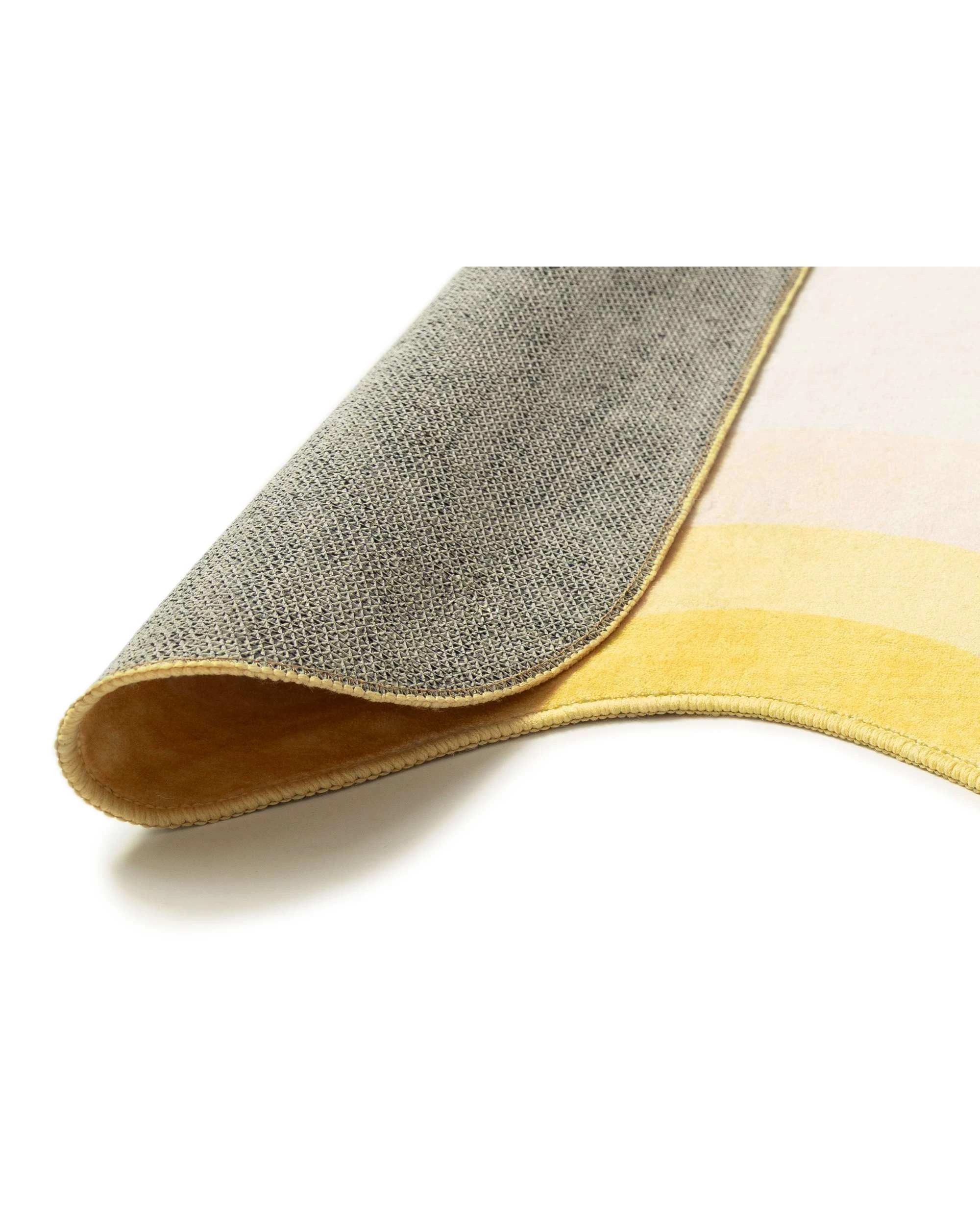5 Loopsie Turi Tonal Scalloped Washable Rug-290cm x 190cm - Yellow, 5 of 8