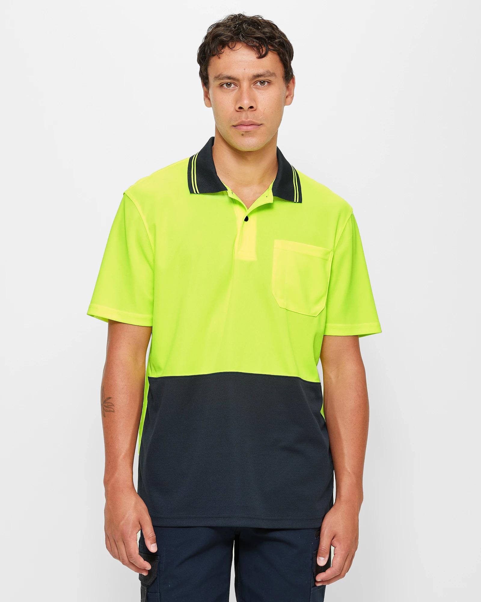 1 Graphite Hi-visibility Polo Shirt YELLOW, 1 of 5