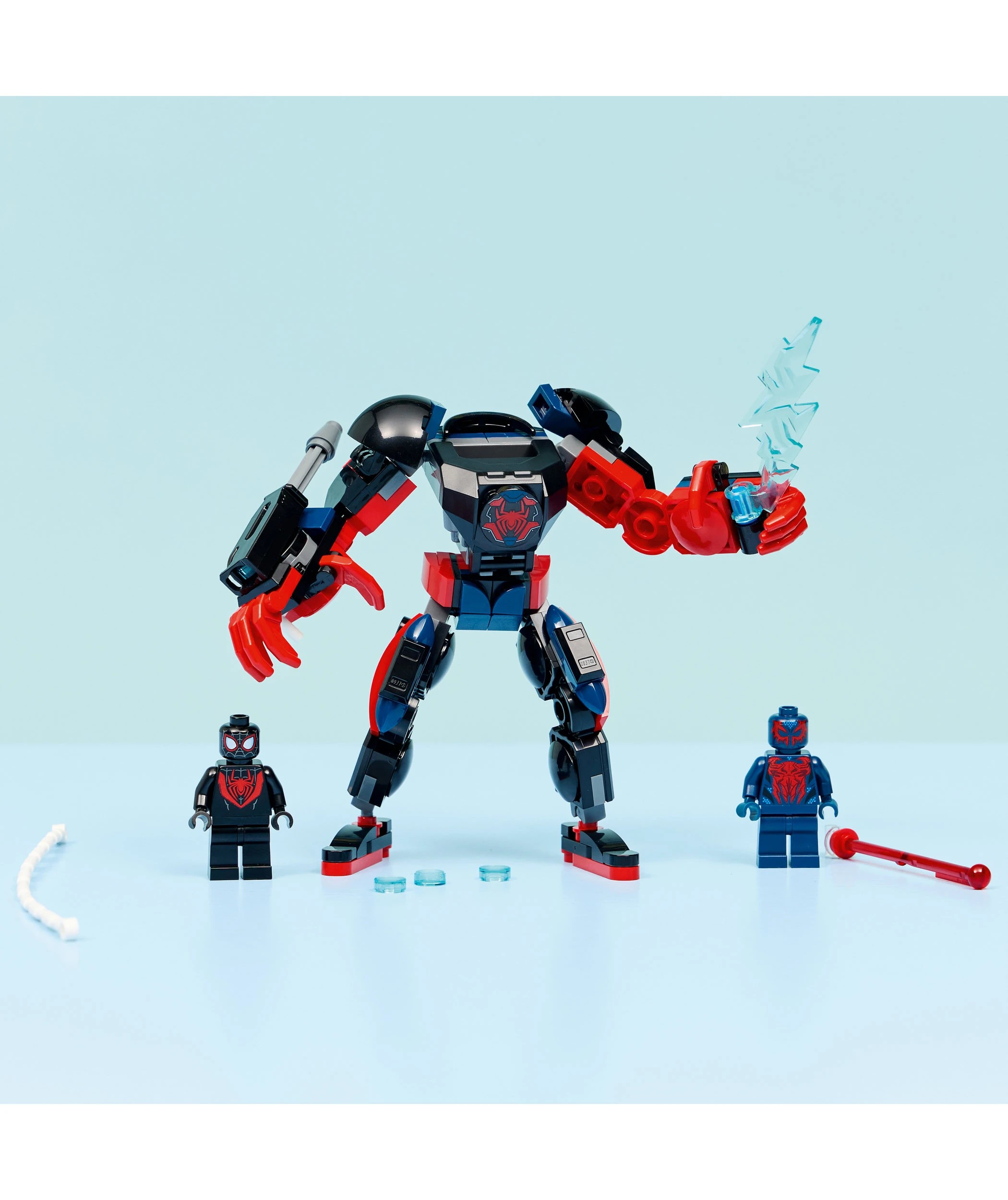 9 LEGO Super Heroes Miles Morales Mech vs. Spider-Man 2099 76337, 9 of 10