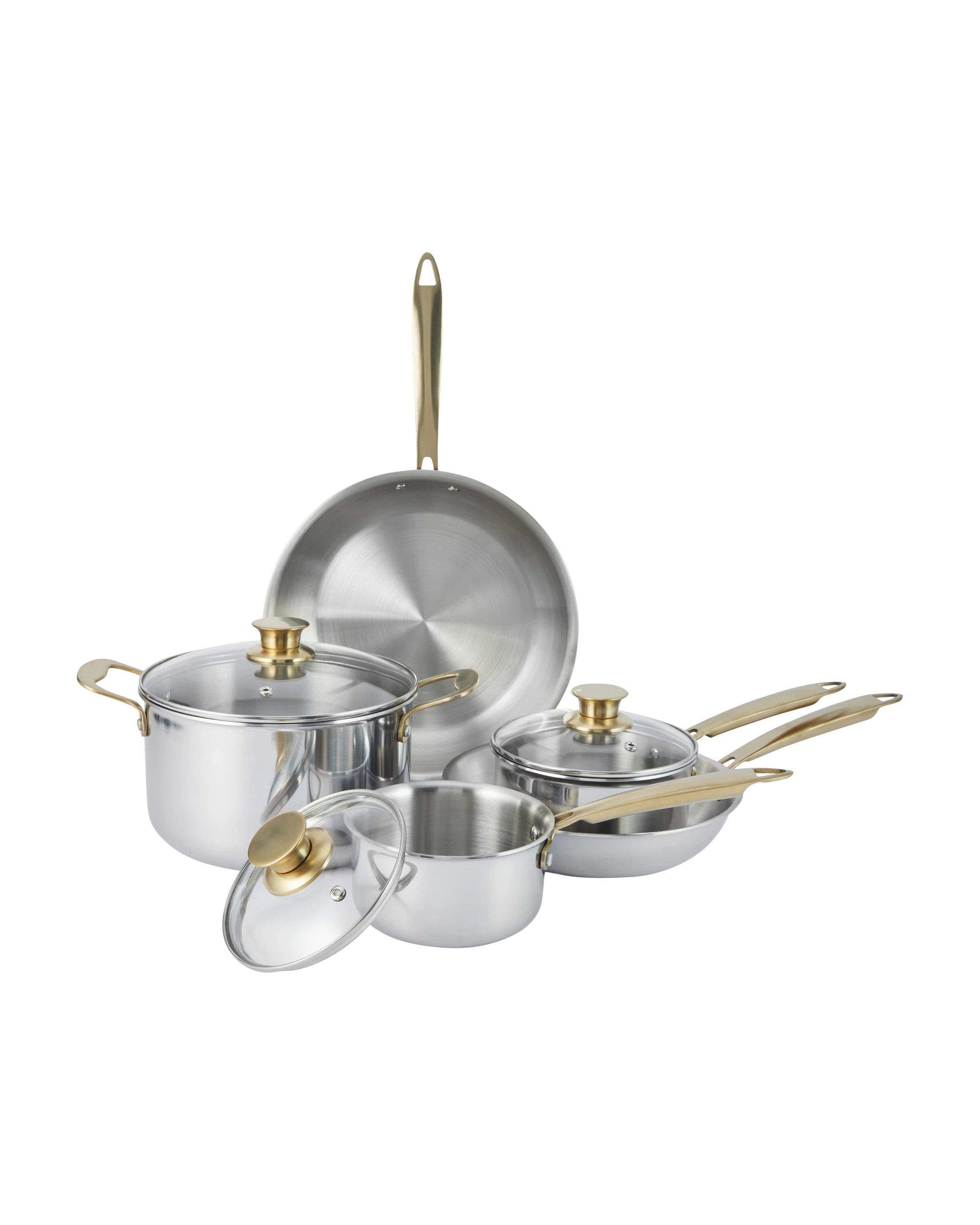 2 5 Piece Stainless Steel Tri-Ply Cookware Set, 2 of 10