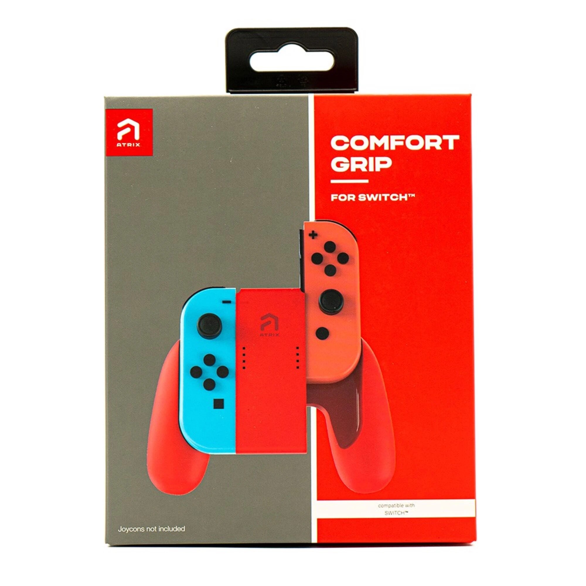 2 Atrix Joy-Con Comfort Grip for Nintendo Switch - Red - Red, 2 of 2