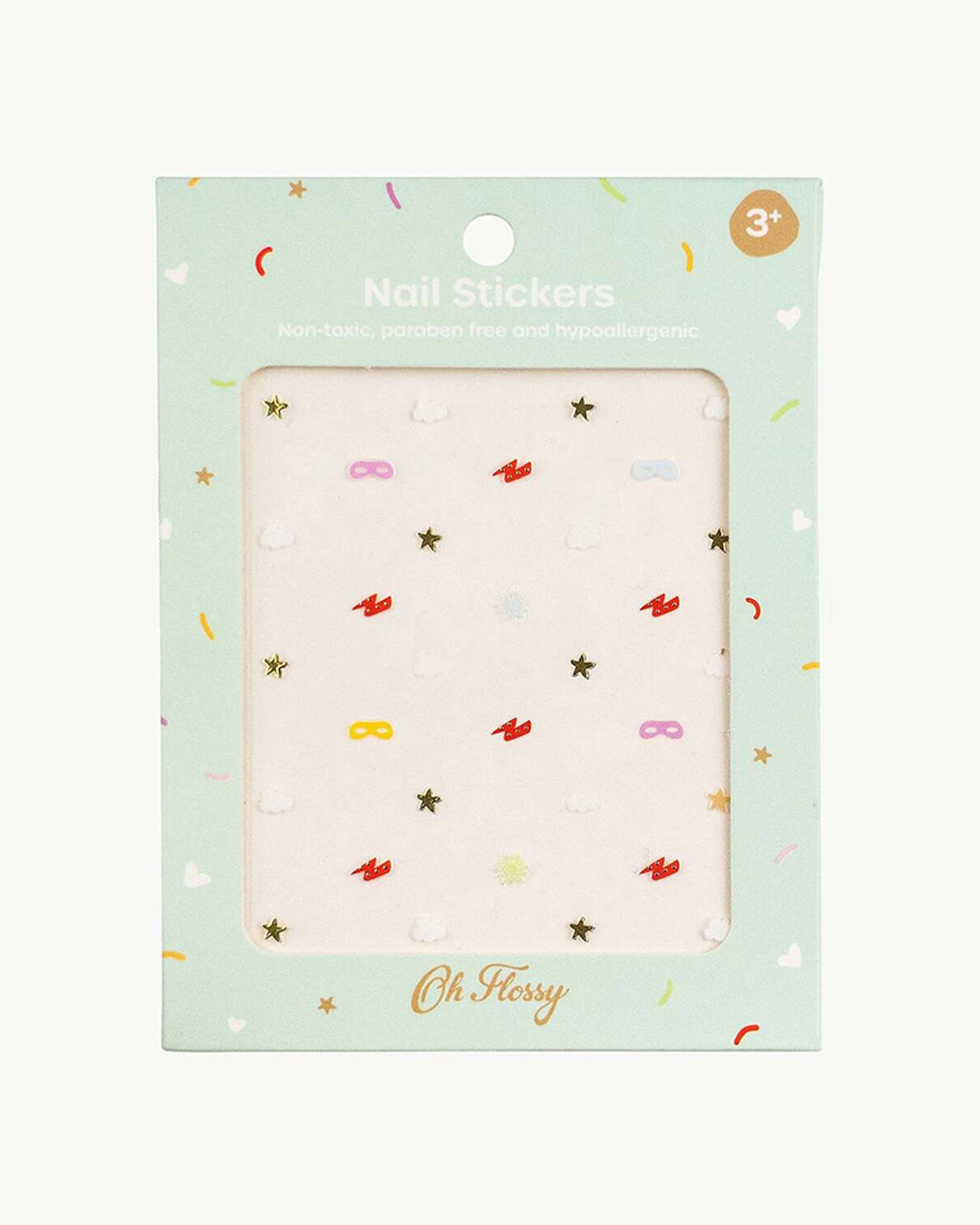 2 OH FLOSSY 3PK Cosmetic Nail Stickers Decals Superhero Set - Multi, 2 of 5