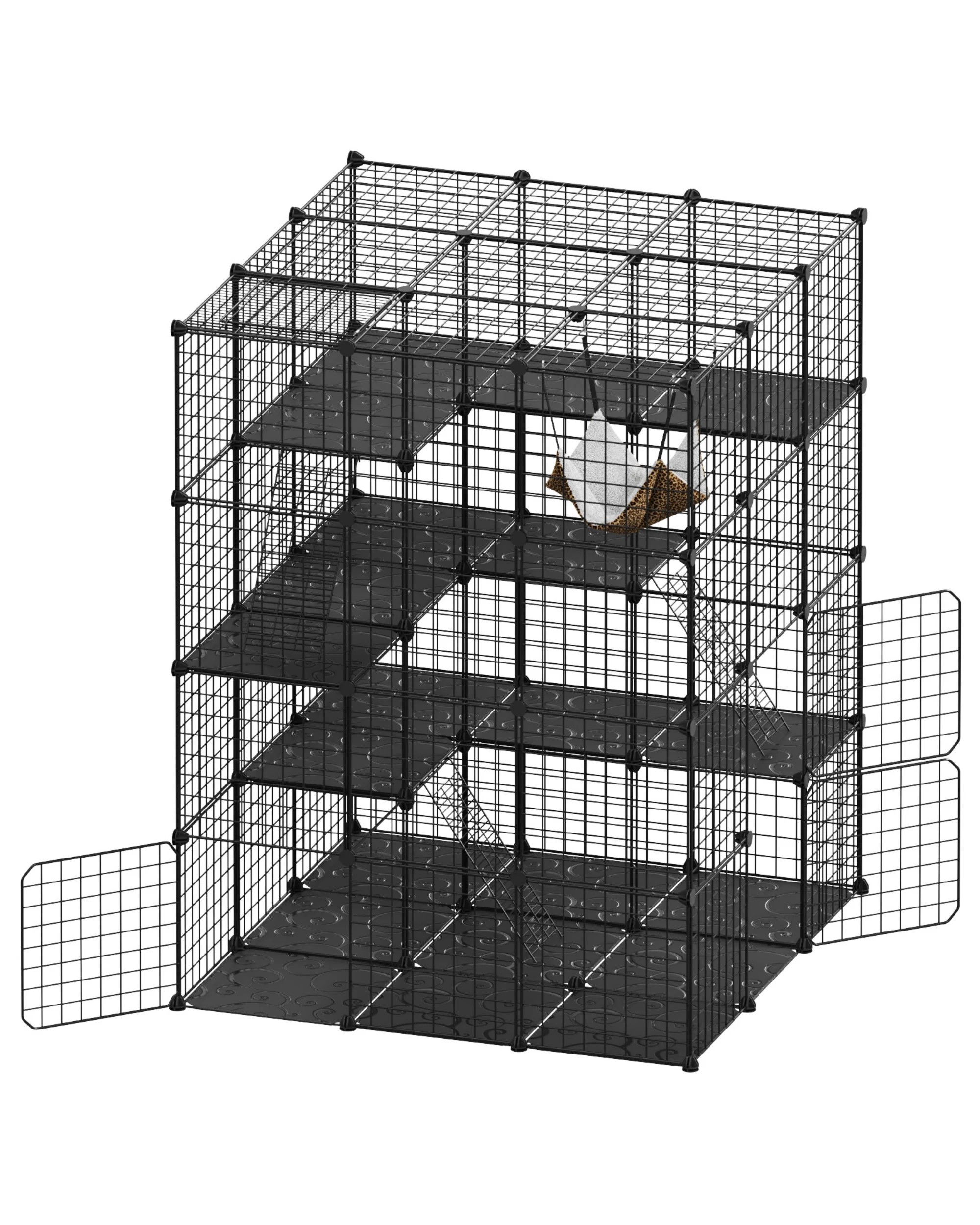 7 Advwin 4 Tier DIY Cat Cage Pet Crate Cat Villa Cat Enclosure, 7 of 8