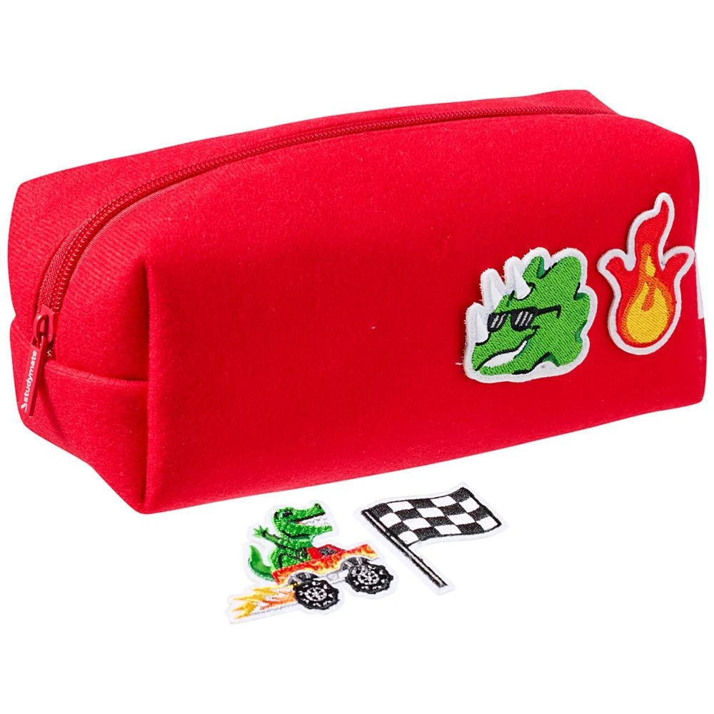 4 Studymate Dino Felt Patch Pencil Case, 4 of 6