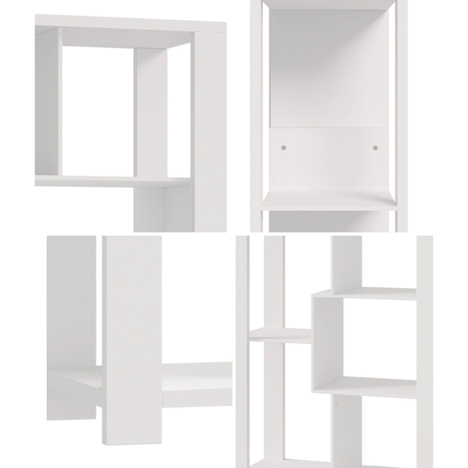 4 Oikiture Bookshelf Display Shelf Storage Cabinet Stand Organiser Bookcase
 - White, 4 of 9